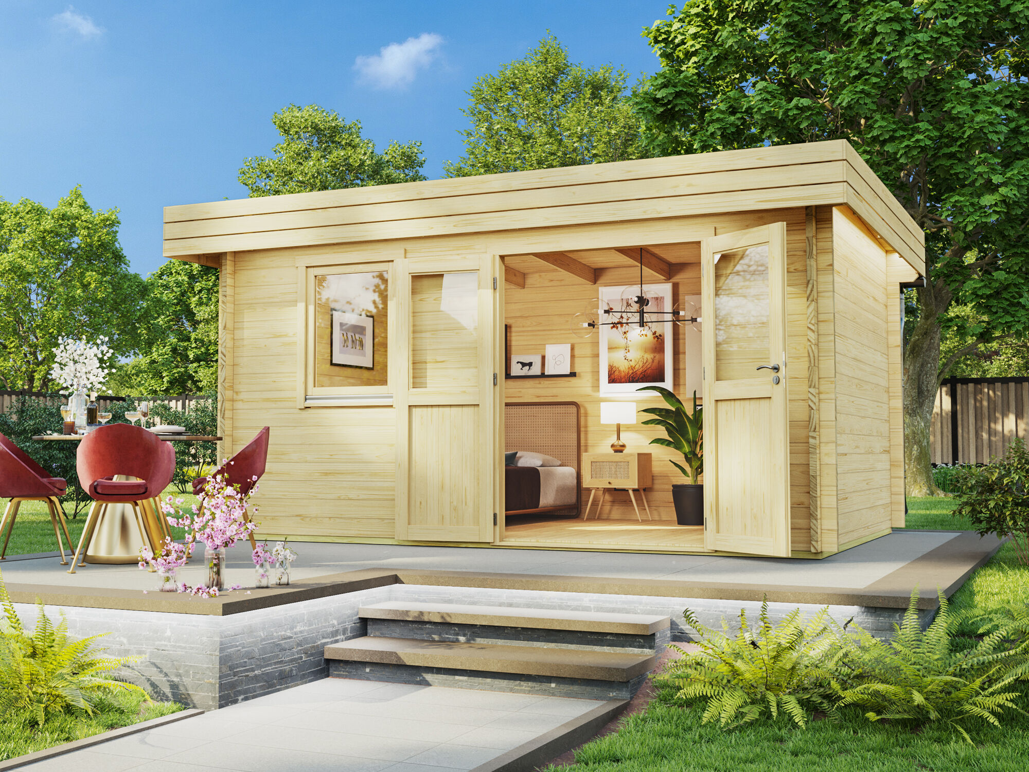 26% Rabatt ! Fjordholz Gartenhaus Modell Miriam 44 A Classic