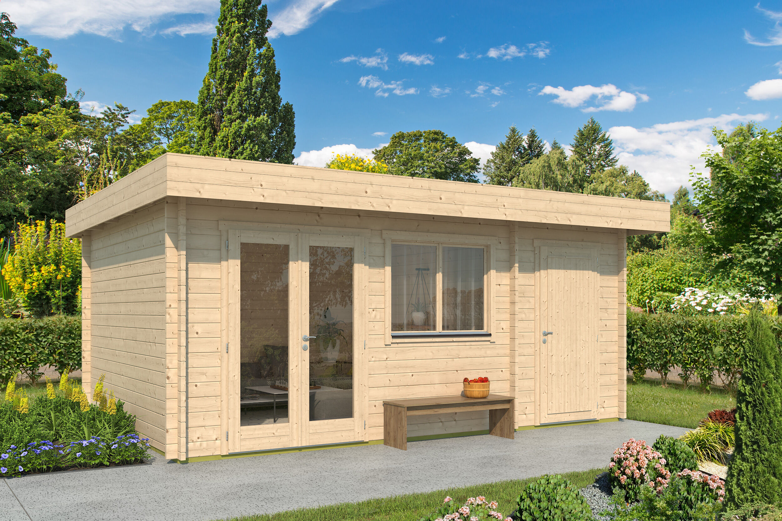 26% Rabatt ! Fjordholz Gartenhaus Modell Kurt 44 D