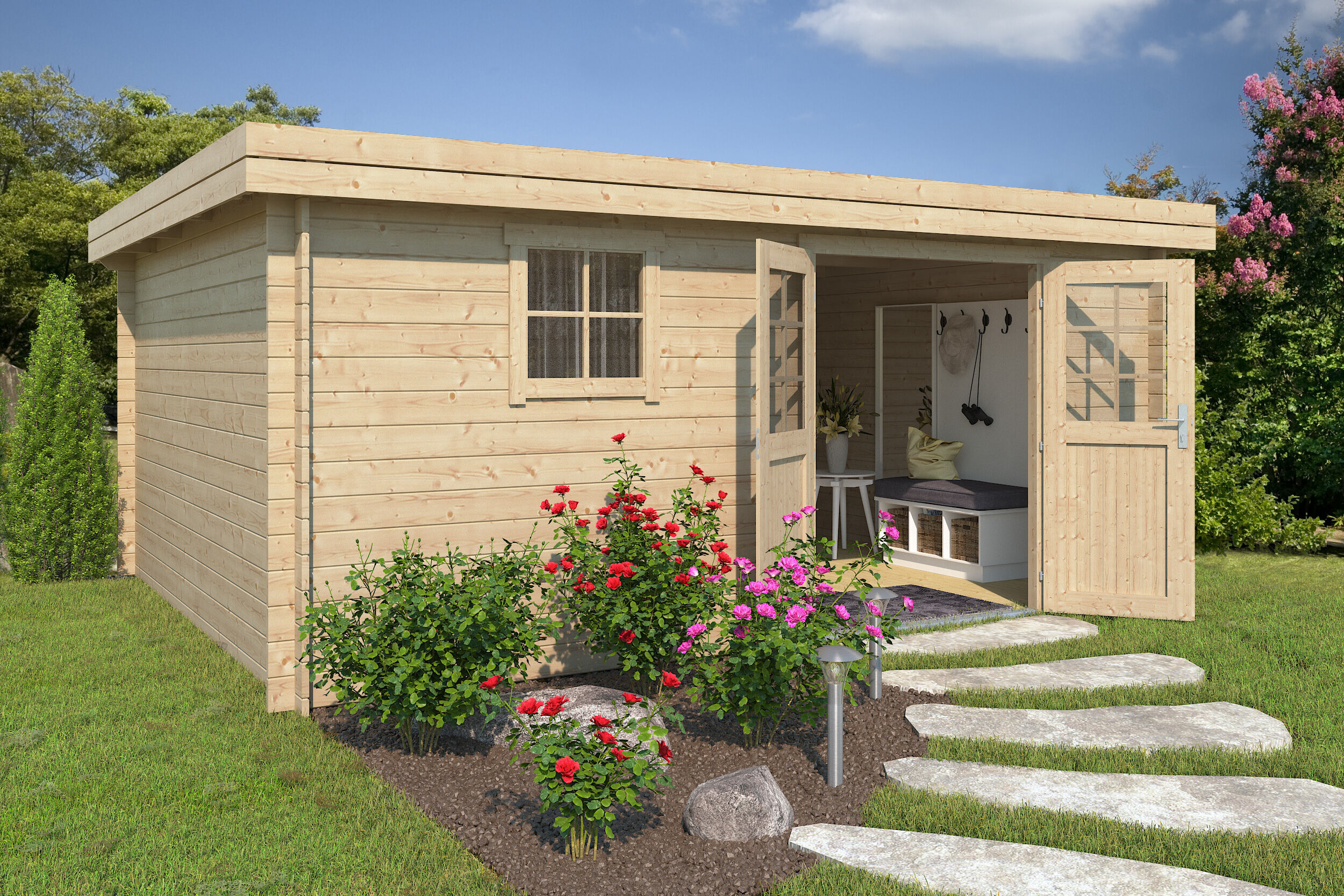 26% Rabatt ! Fjordholz Gartenhaus Modell Linz 28 G