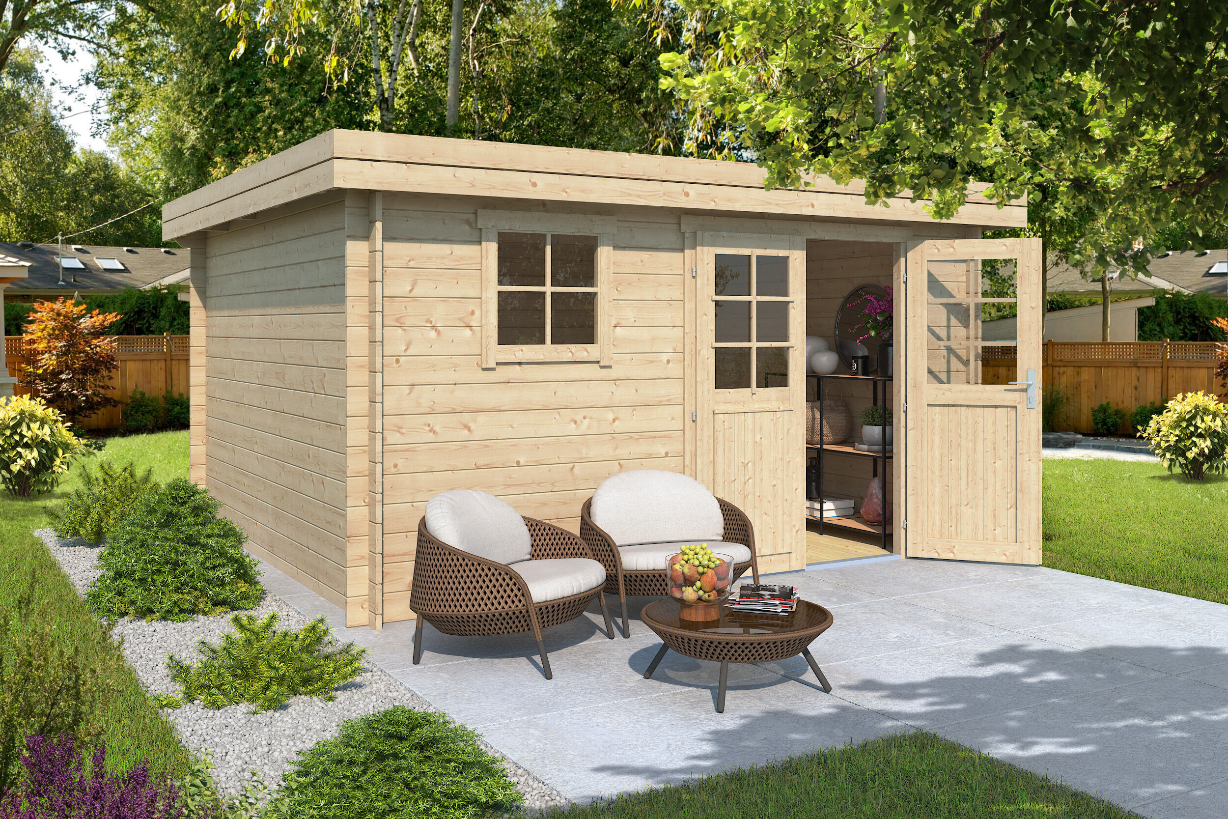 26% Rabatt ! Fjordholz Gartenhaus Modell Linz 28 E