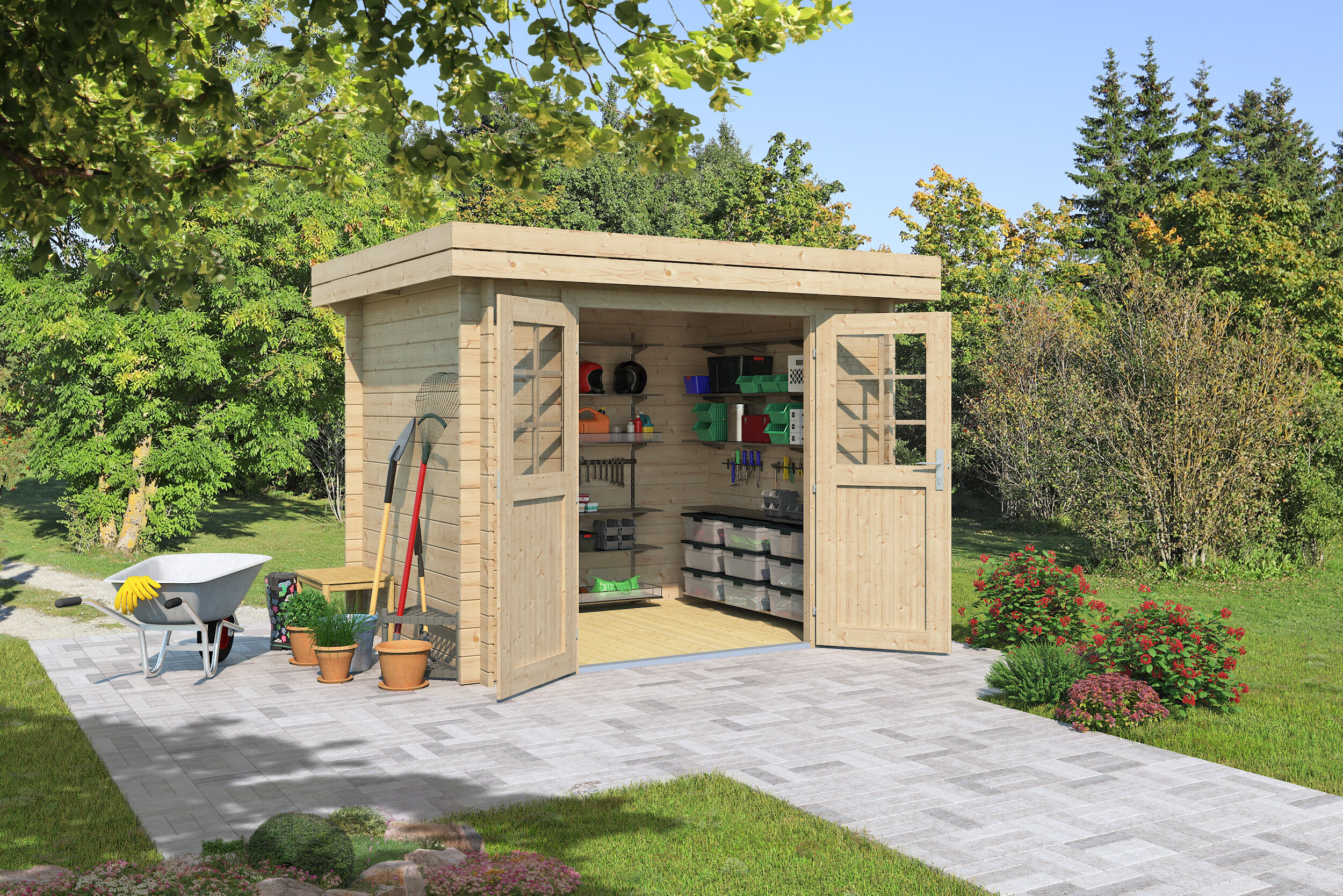 26% Rabatt ! Fjordholz Gartenhaus Modell Linz 28 A