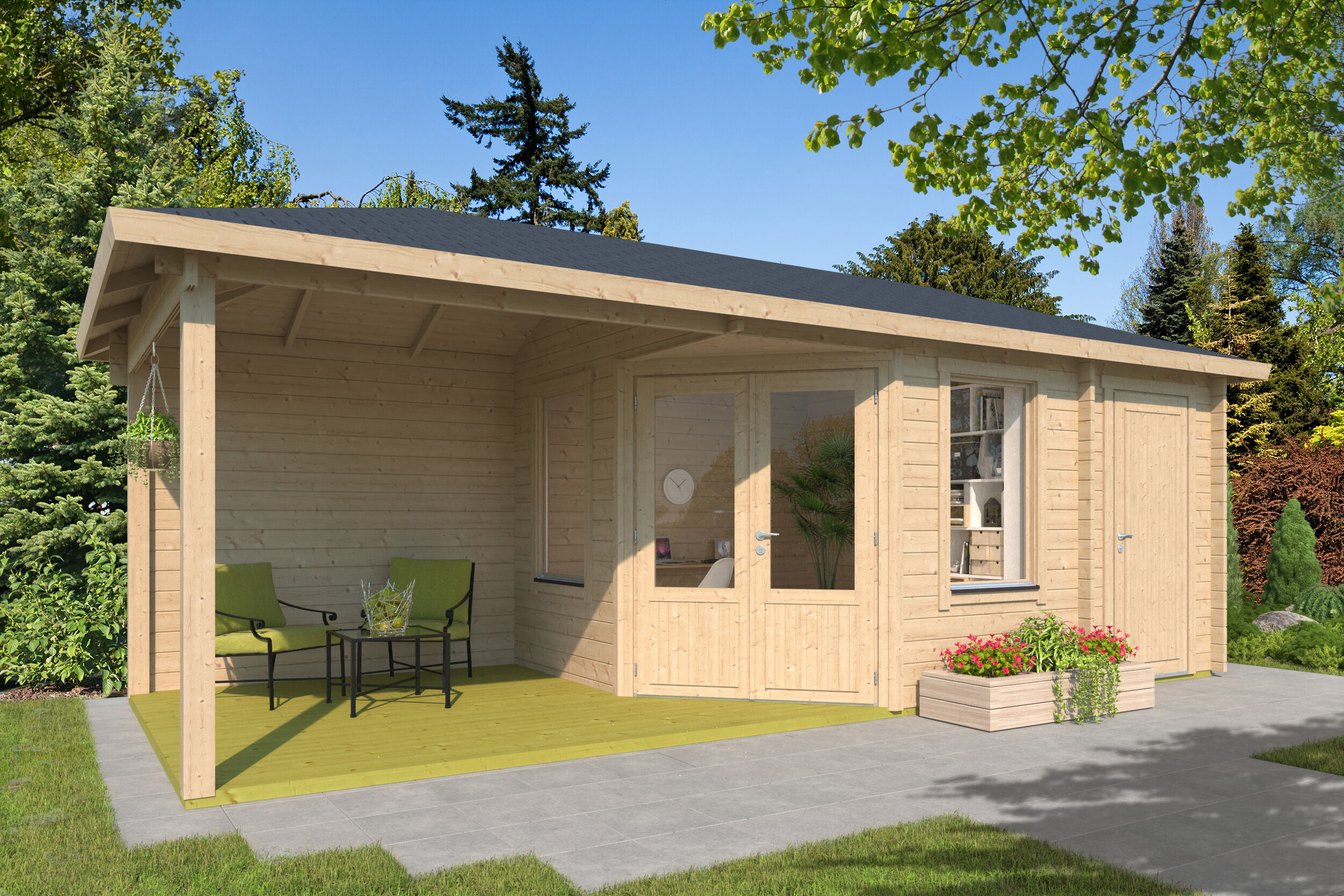 26% Rabatt ! Fjordholz Gartenhaus Modell Lisa 44 E Klassik