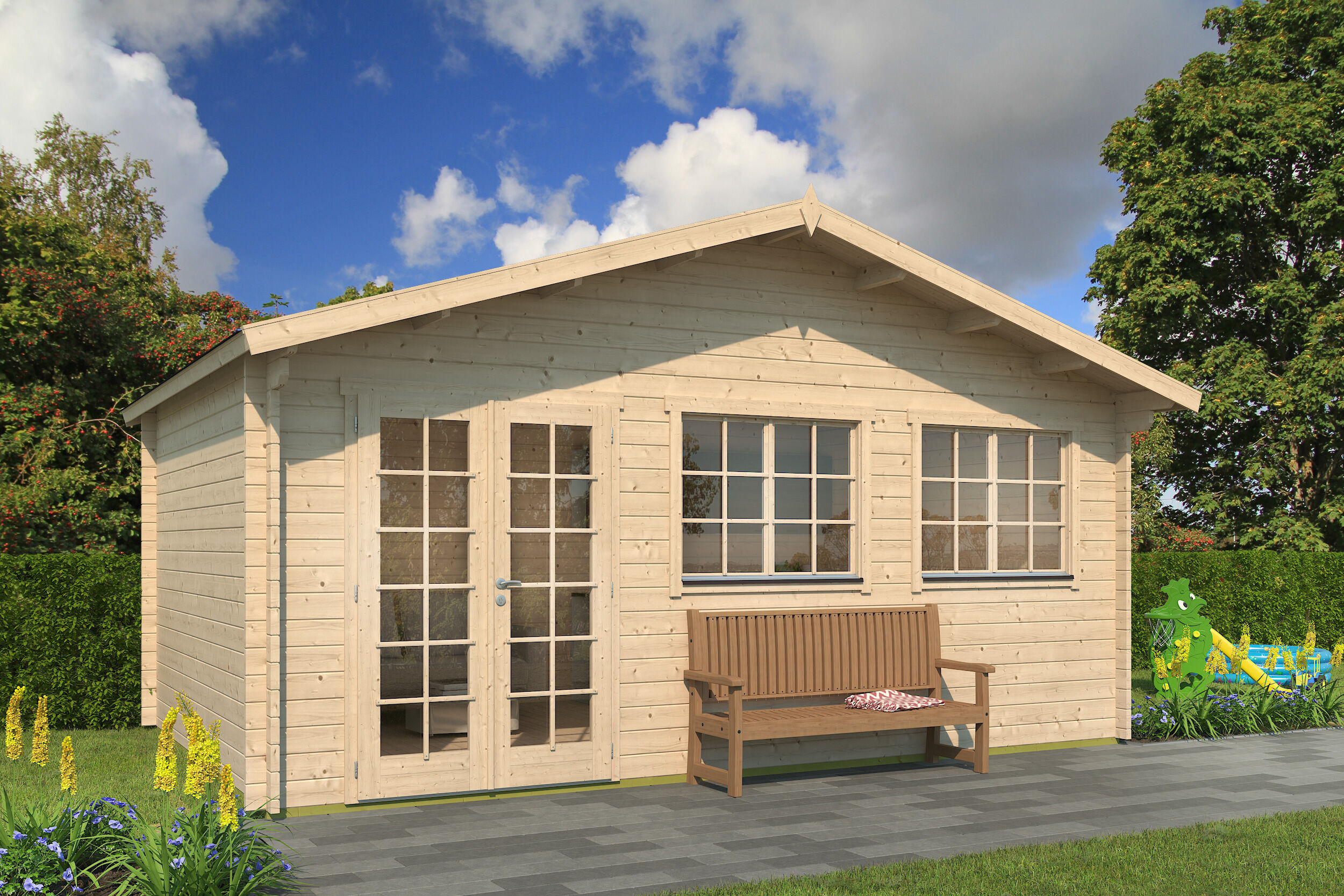 26% Rabatt ! Fjordholz Gartenhaus Modell Rolf 44 B