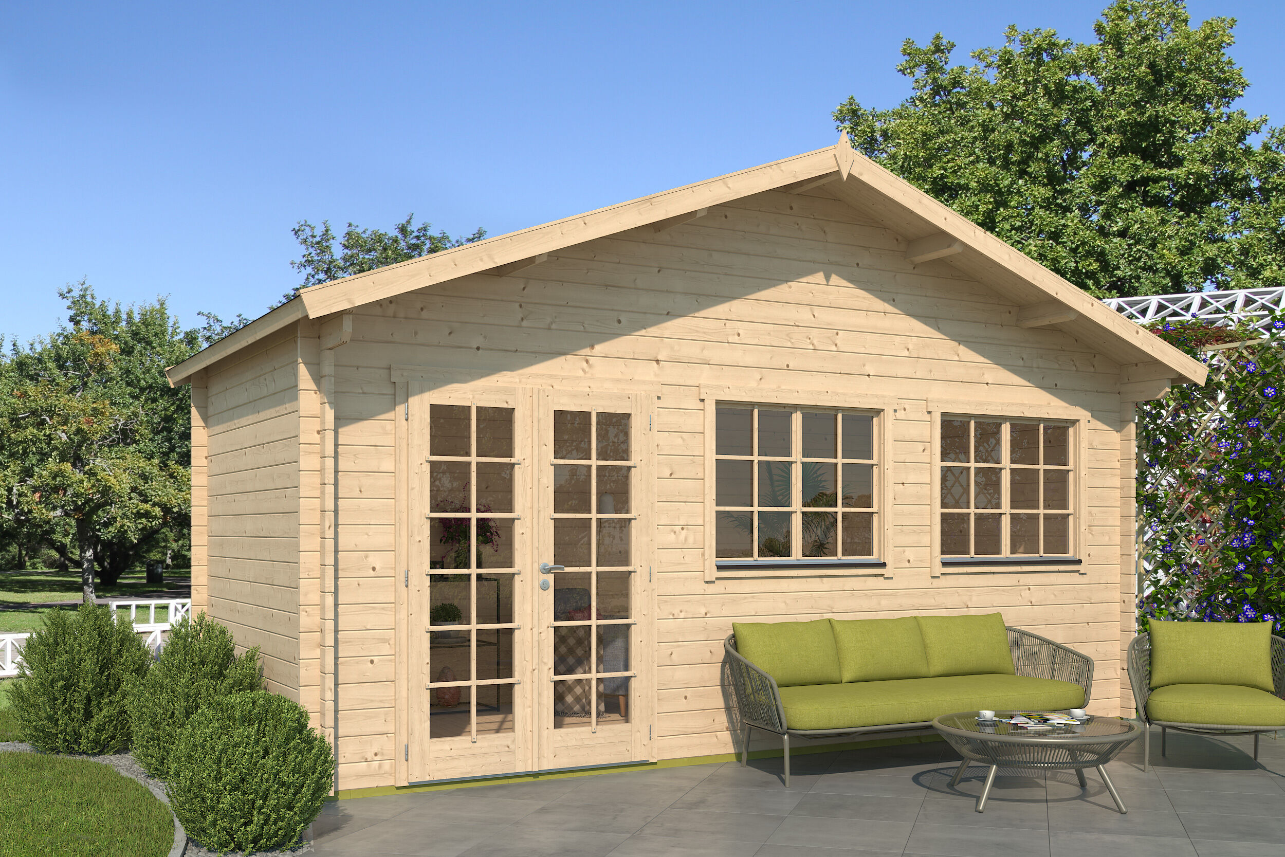 26% Rabatt ! Fjordholz Gartenhaus Modell Rolf 44 A