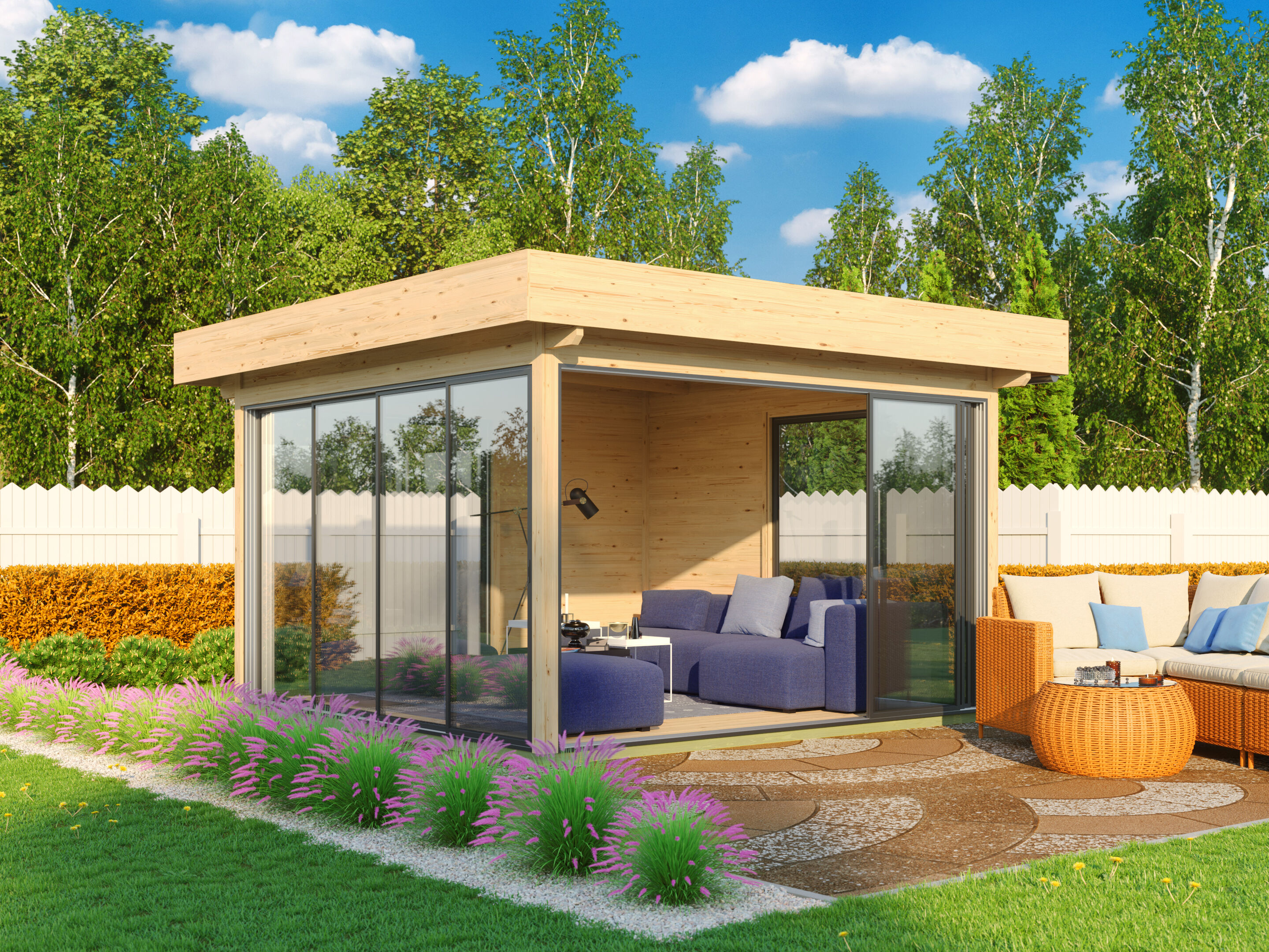 26% Rabatt ! Fjordholz Glaspavillon Alu 44 C