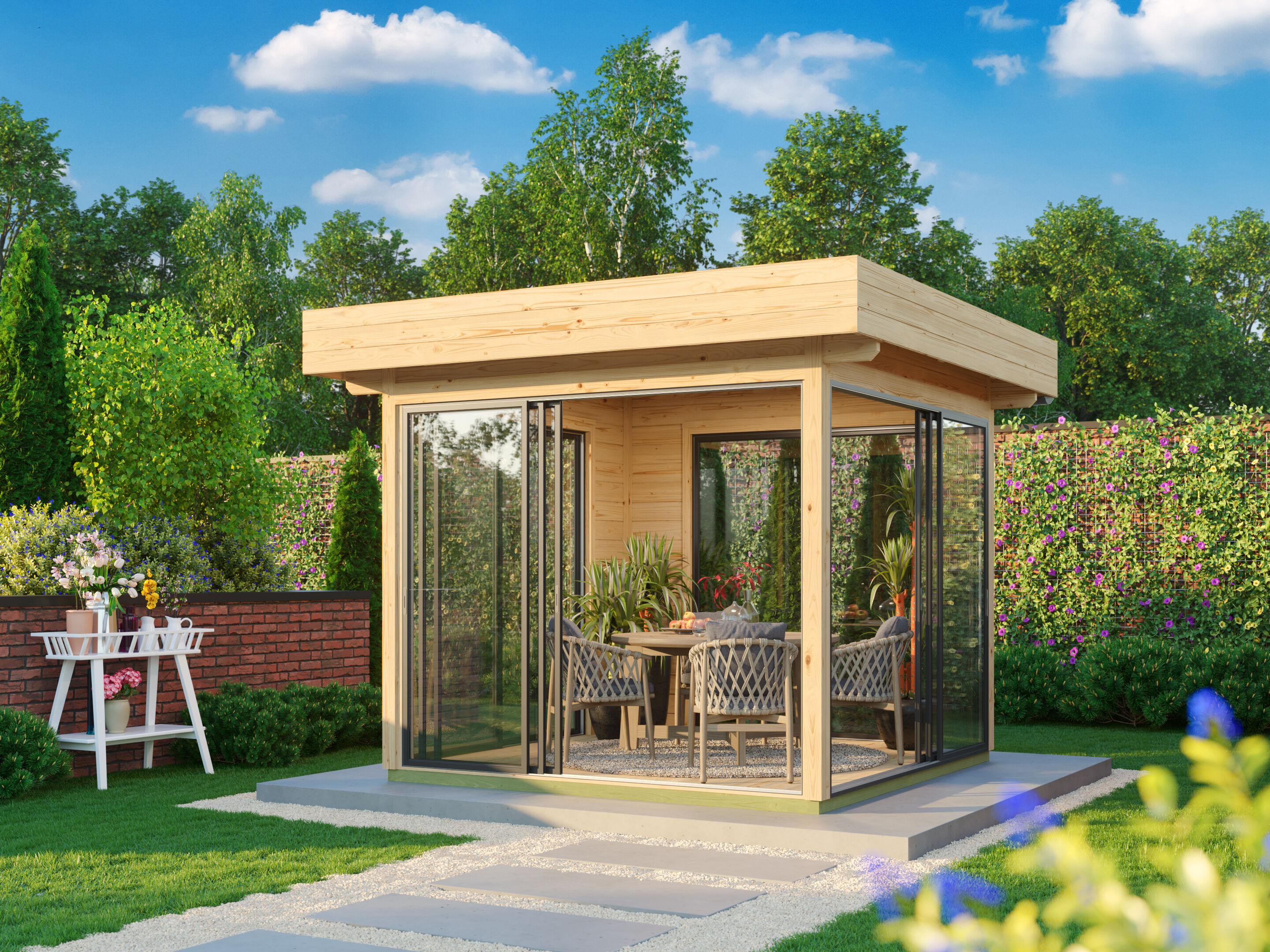 26% Rabatt ! Fjordholz Glaspavillon Alu 44 A