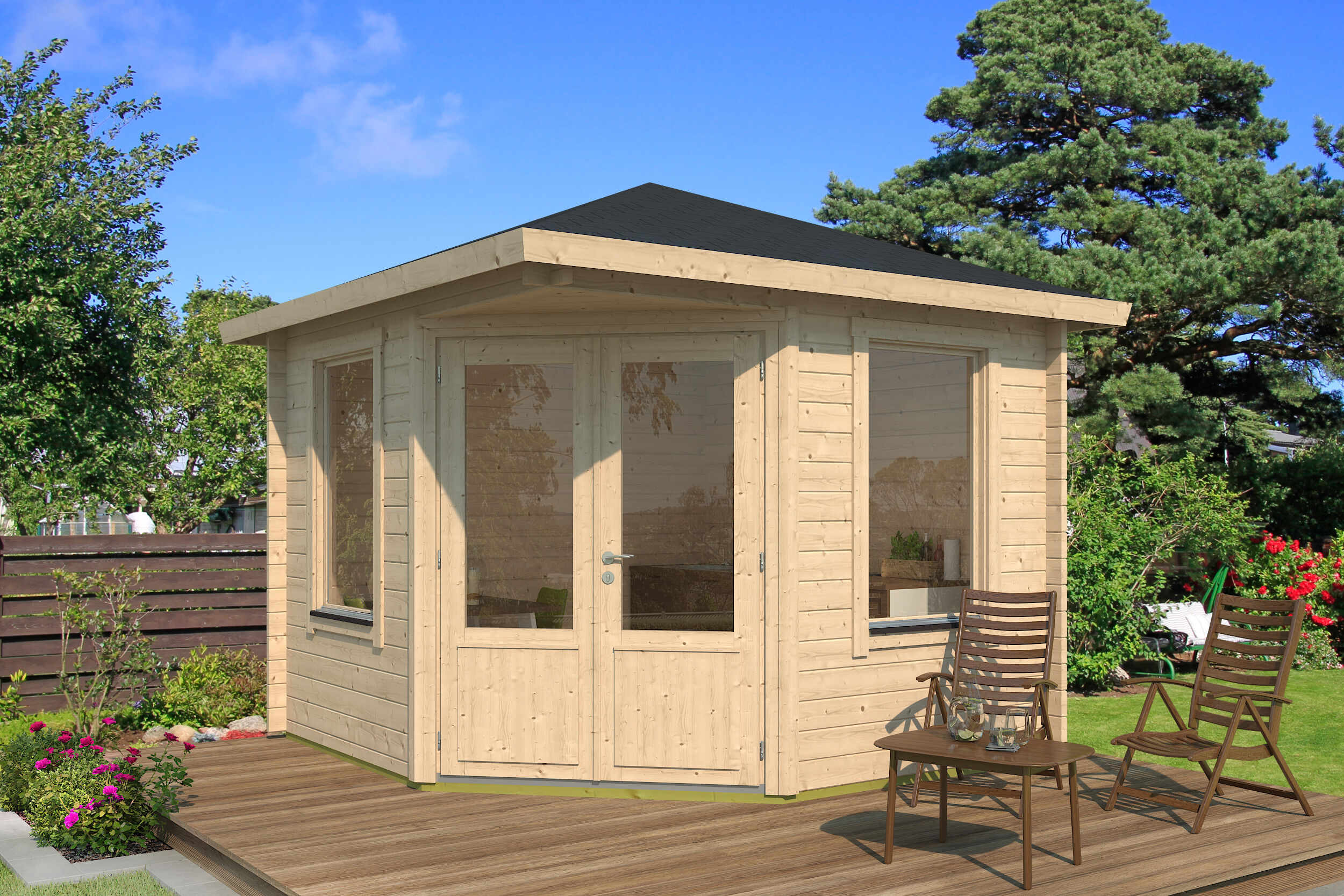 26% Rabatt ! Fjordholz Gartenhaus Modell Lisa 44 A Klassik