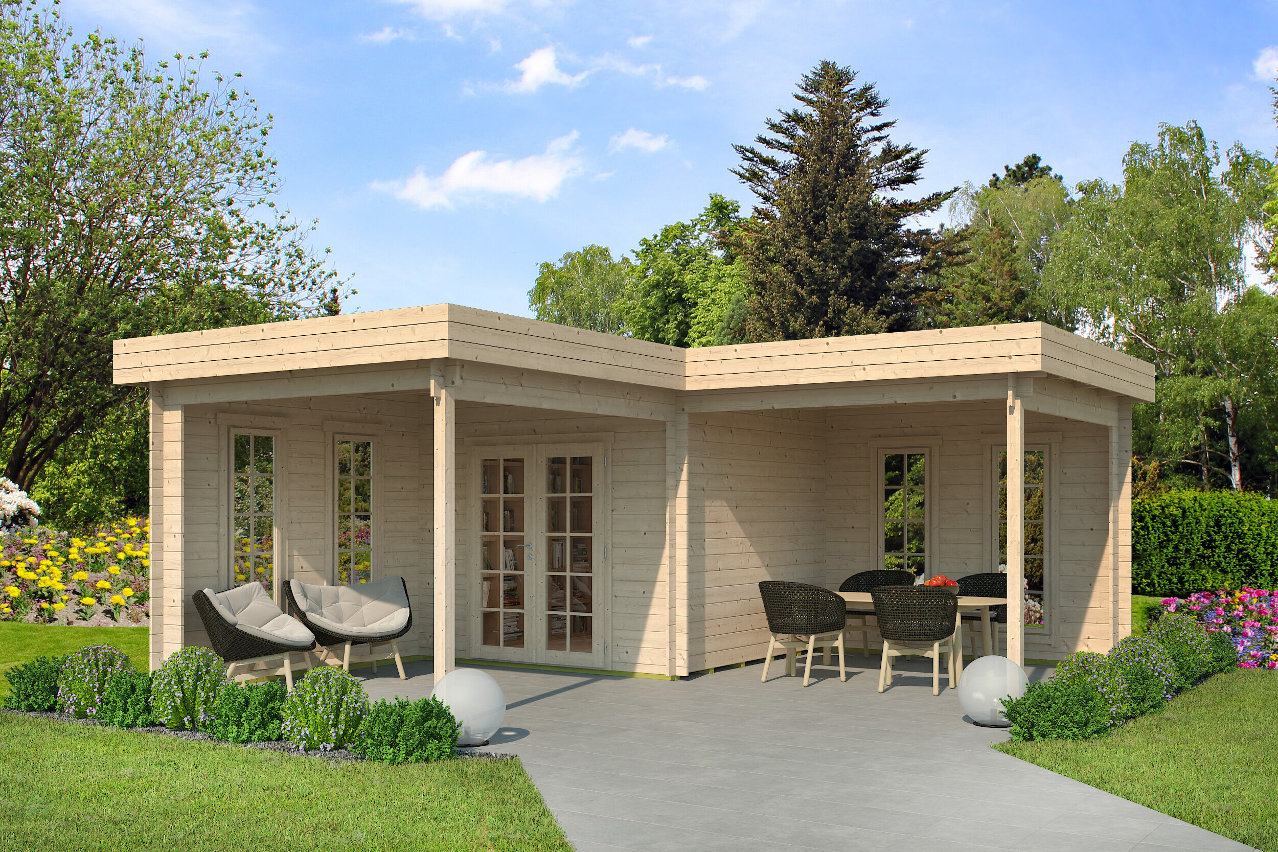 26% Rabatt ! Fjordholz Gartenhaus Modell Fred 44