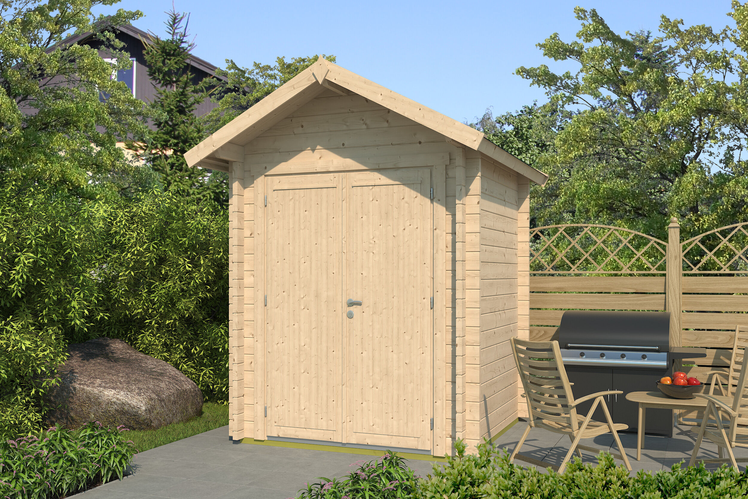 26% Rabatt ! Fjordholz Gartenhaus Modell Lexi 44 A Premium