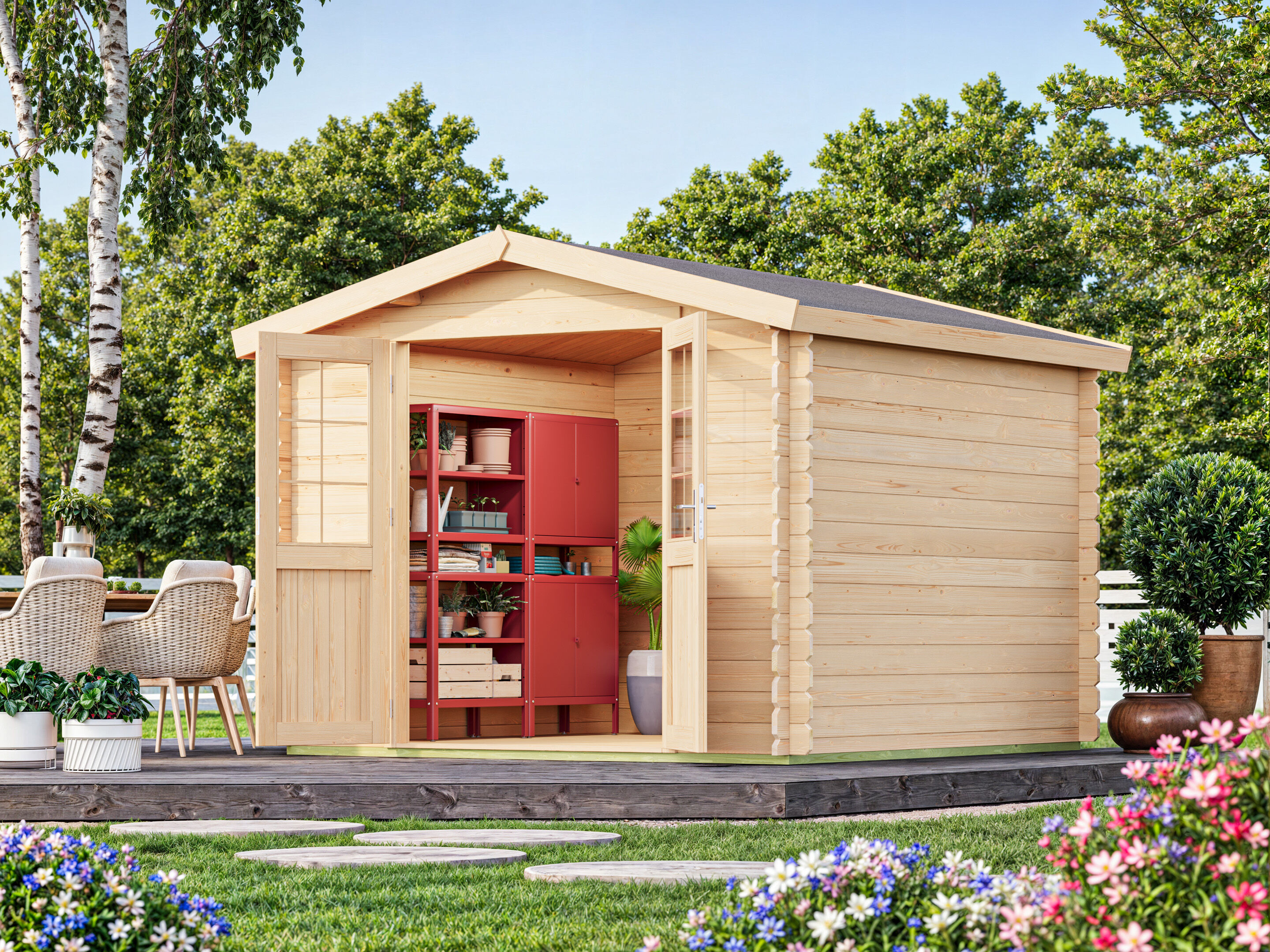 26% Rabatt ! Fjordholz Gartenhaus Modell Bente 28 C