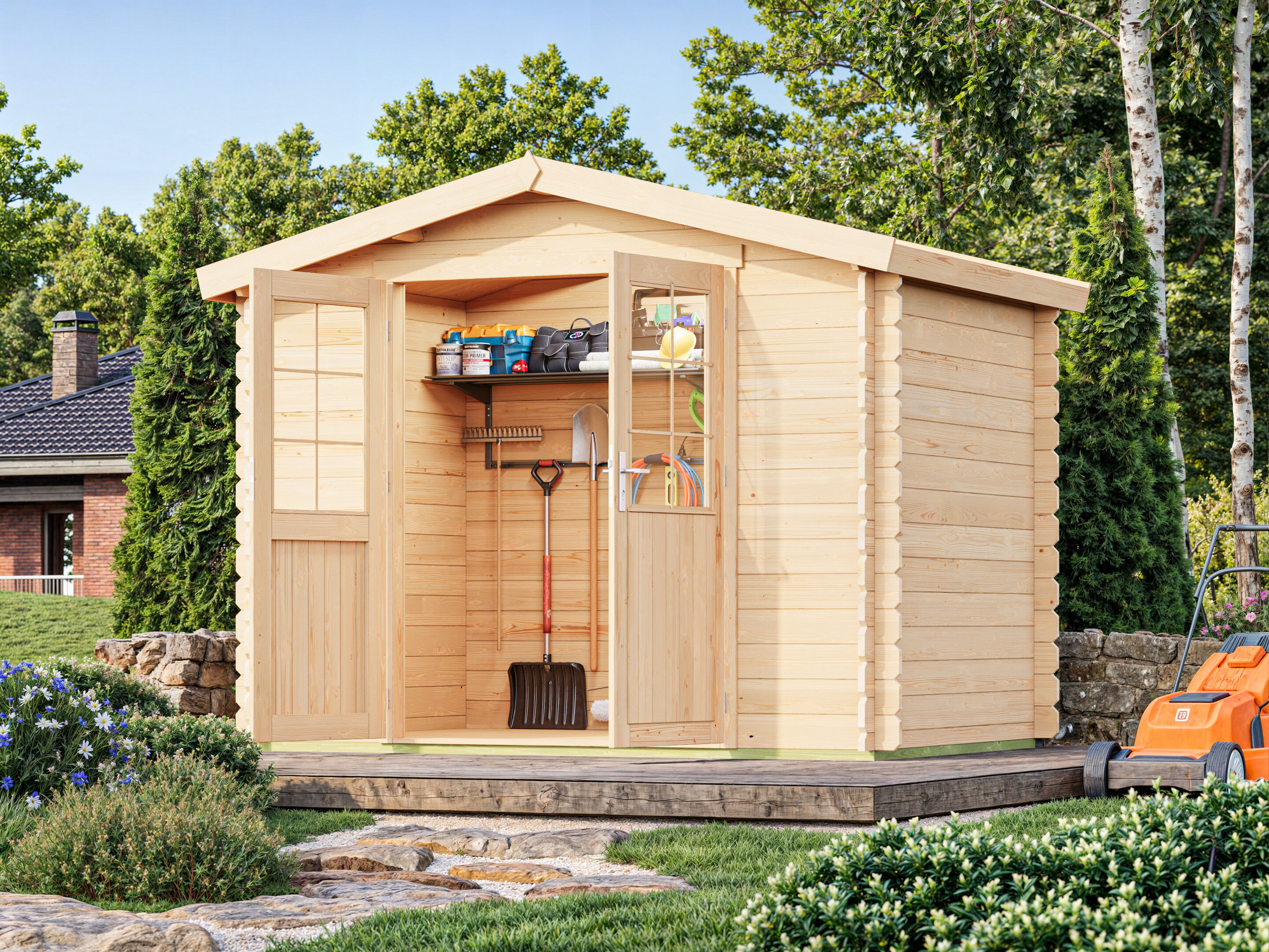 26% Rabatt ! Fjordholz Gartenhaus Modell Bente 28 A