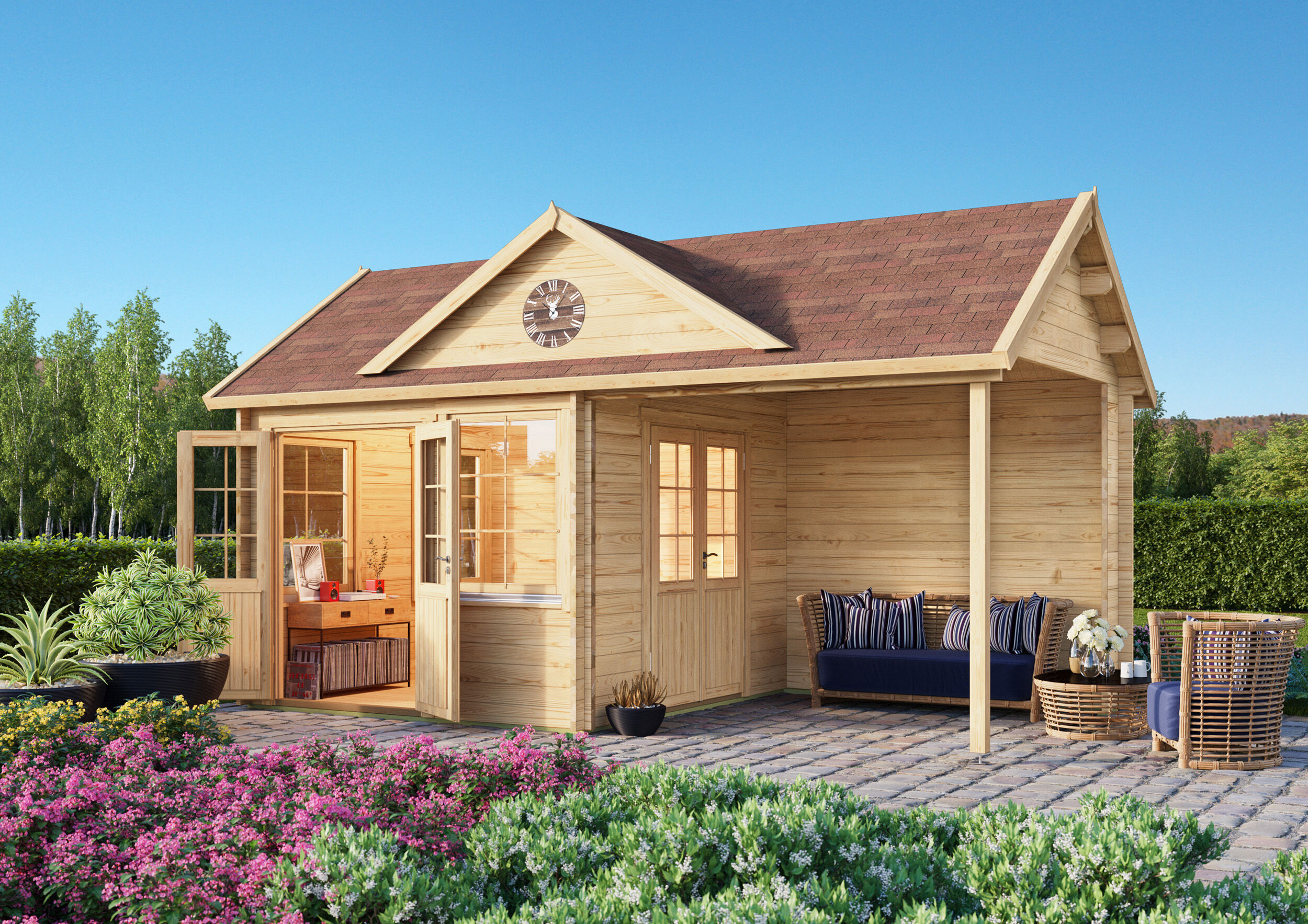 26% Rabatt ! Fjordholz Gartenhaus Modell Teehaus Kirkless 44