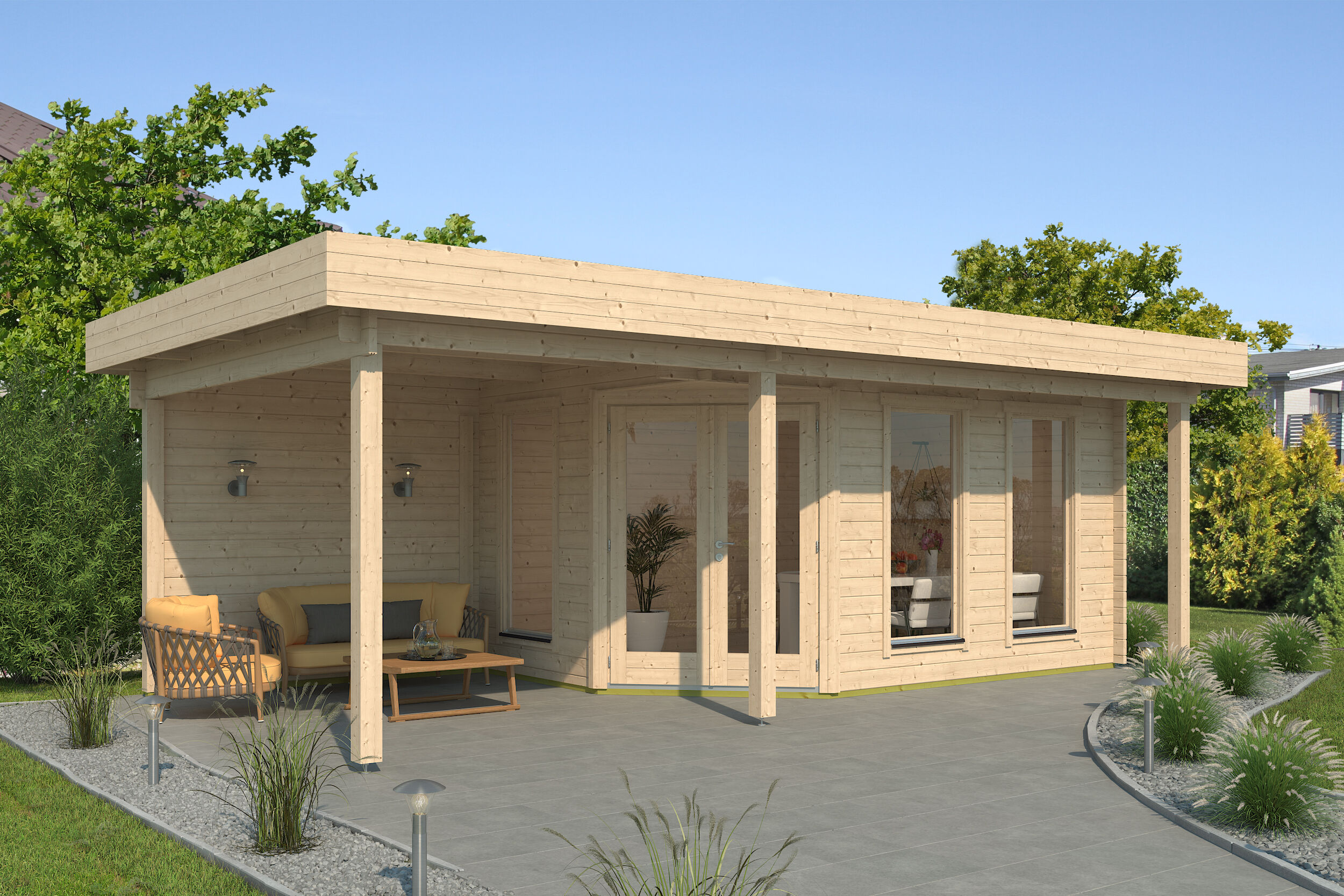 26% Rabatt ! Fjordholz Gartenhaus Modell Nora 44 I Modern