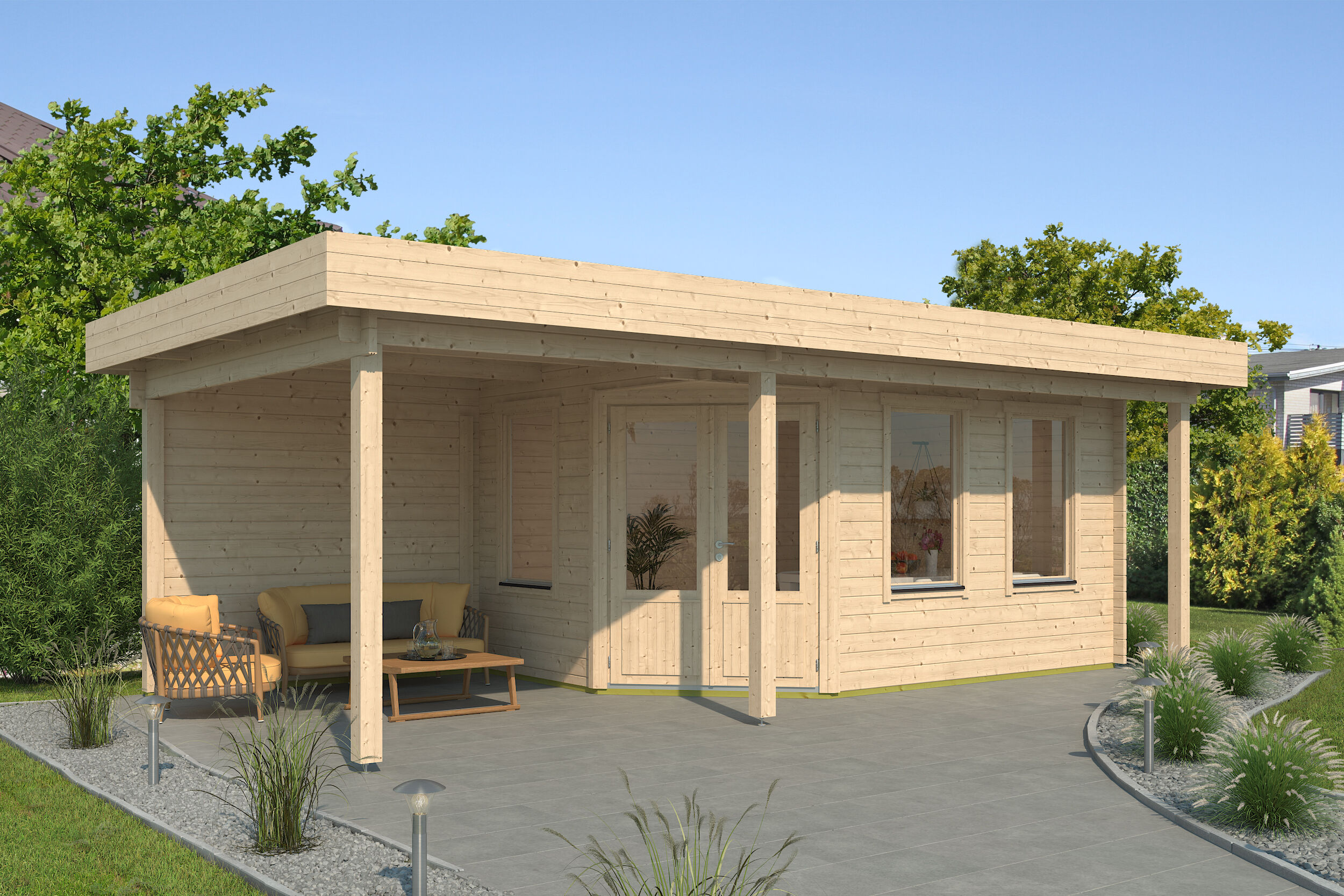 26% Rabatt ! Fjordholz Gartenhaus Modell Nora 44 I Klassik