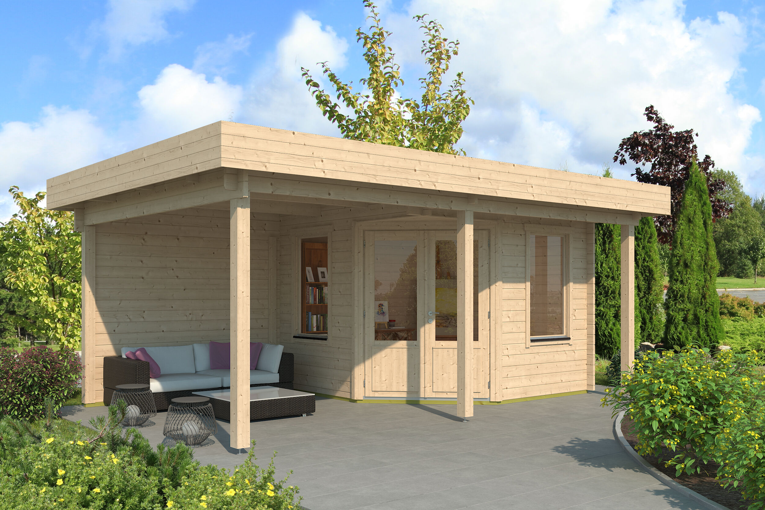 26% Rabatt ! Fjordholz Gartenhaus Modell Nora 44 G Klassik