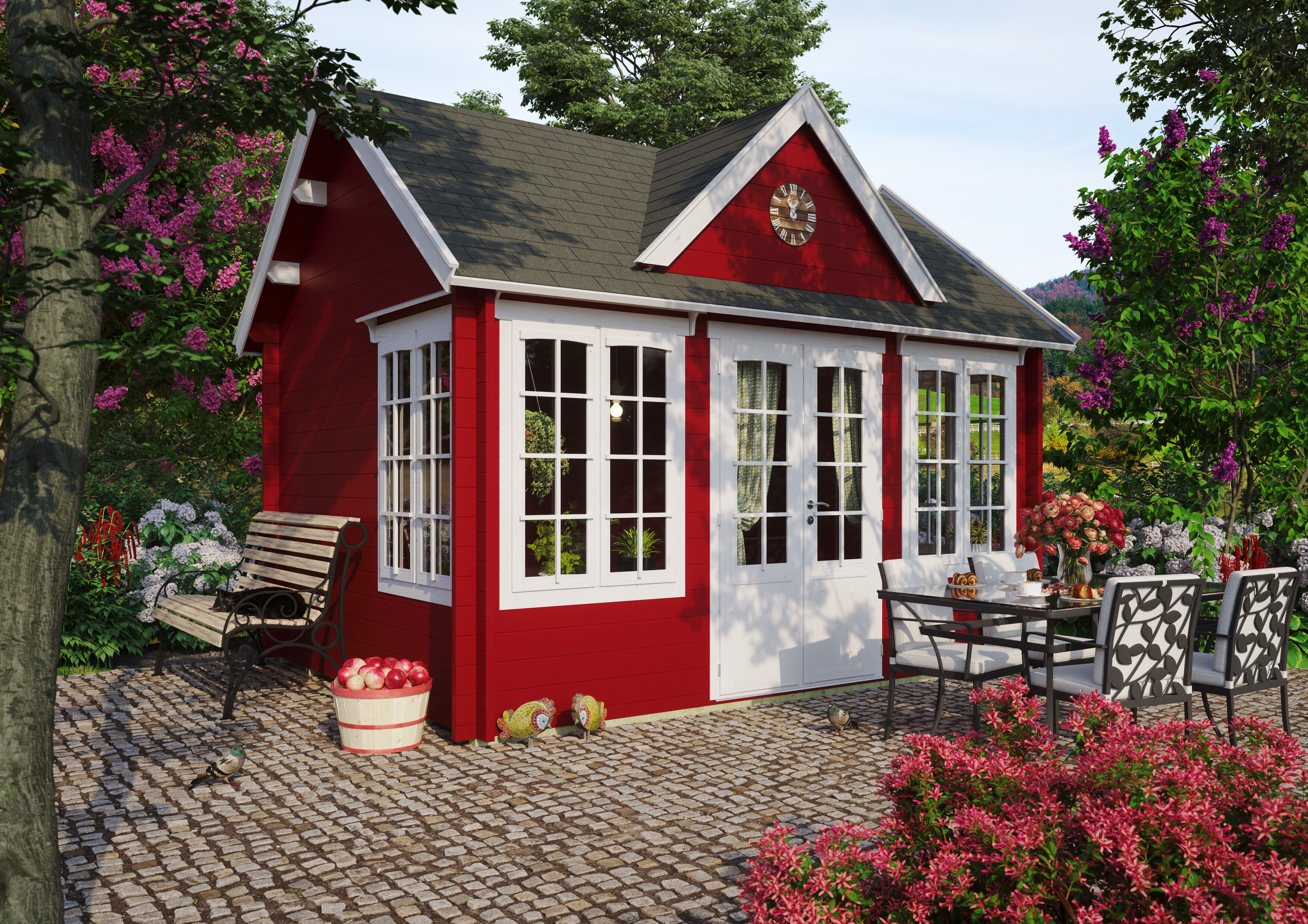 26% Rabatt ! Fjordholz Gartenhaus Modell Teehaus Windsor 70