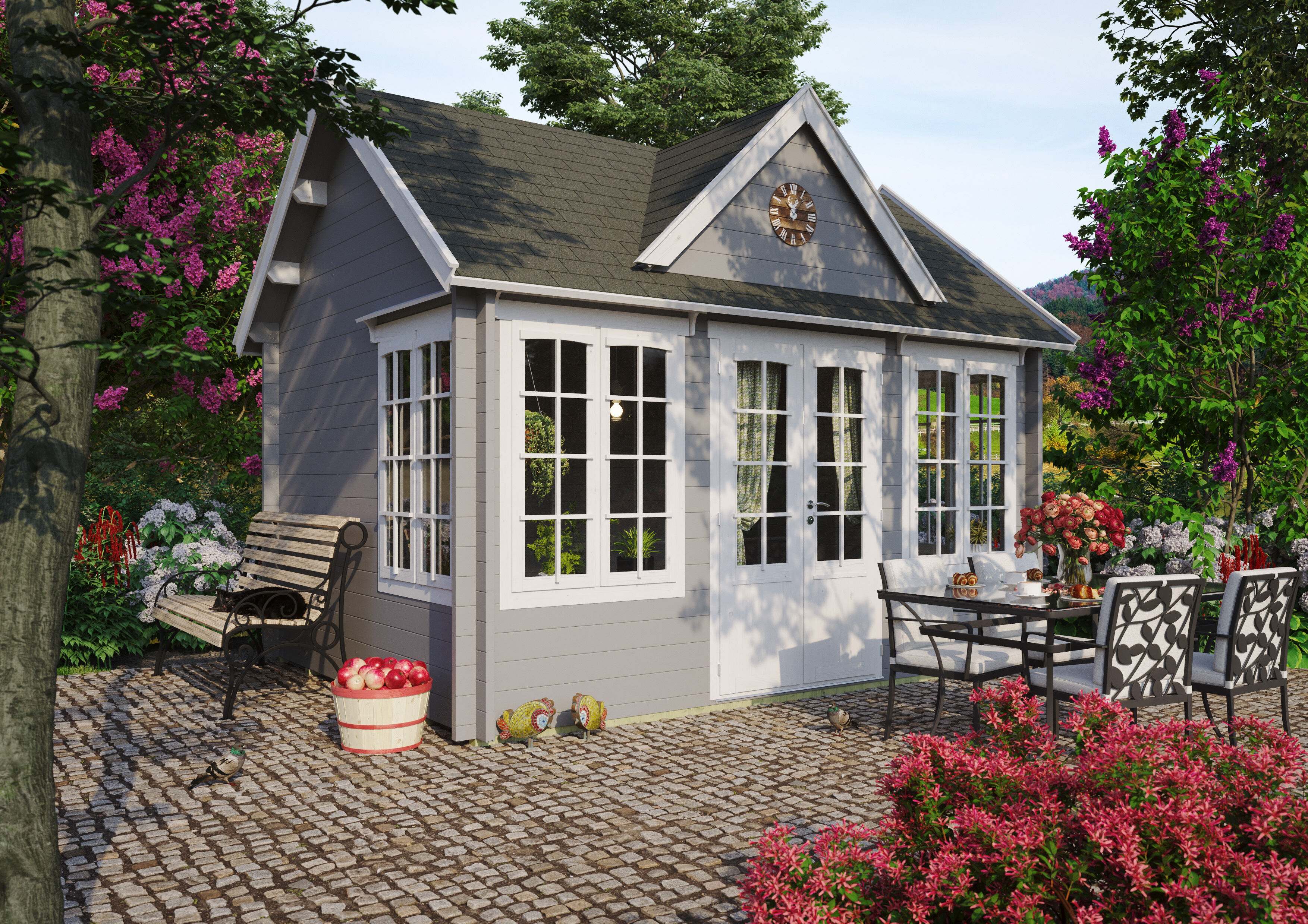 26% Rabatt ! Fjordholz Gartenhaus Modell Teehaus Windsor 28