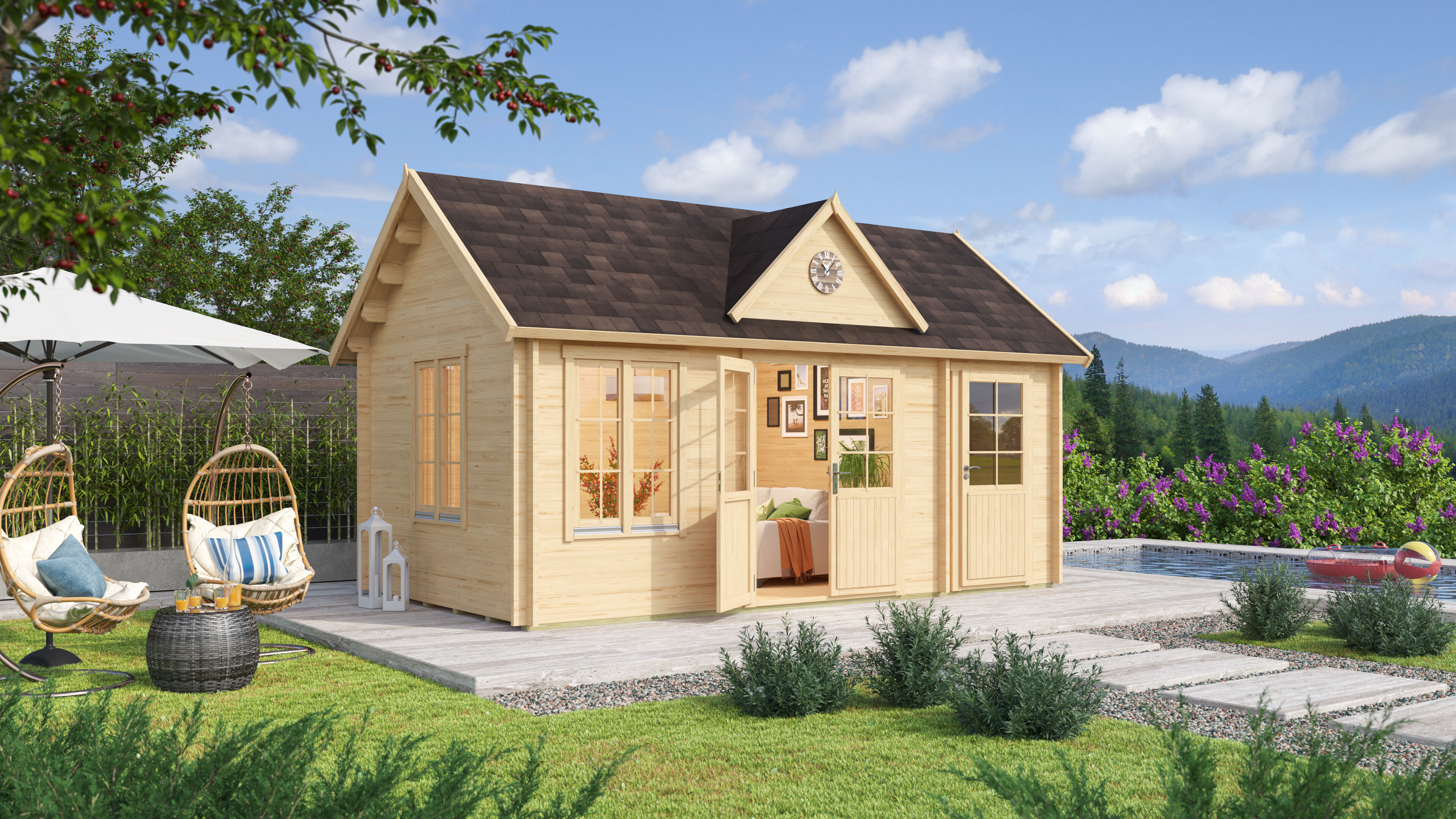 26% Rabatt ! Fjordholz Gartenhaus Modell Teehaus Bradford 44