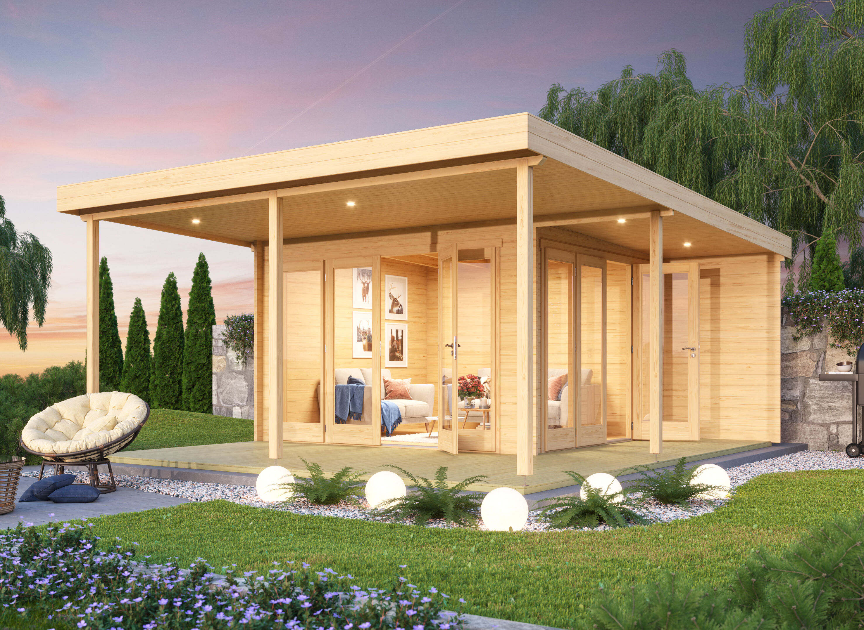 26% Rabatt ! Fjordholz Gartenhaus Modell Keno 70