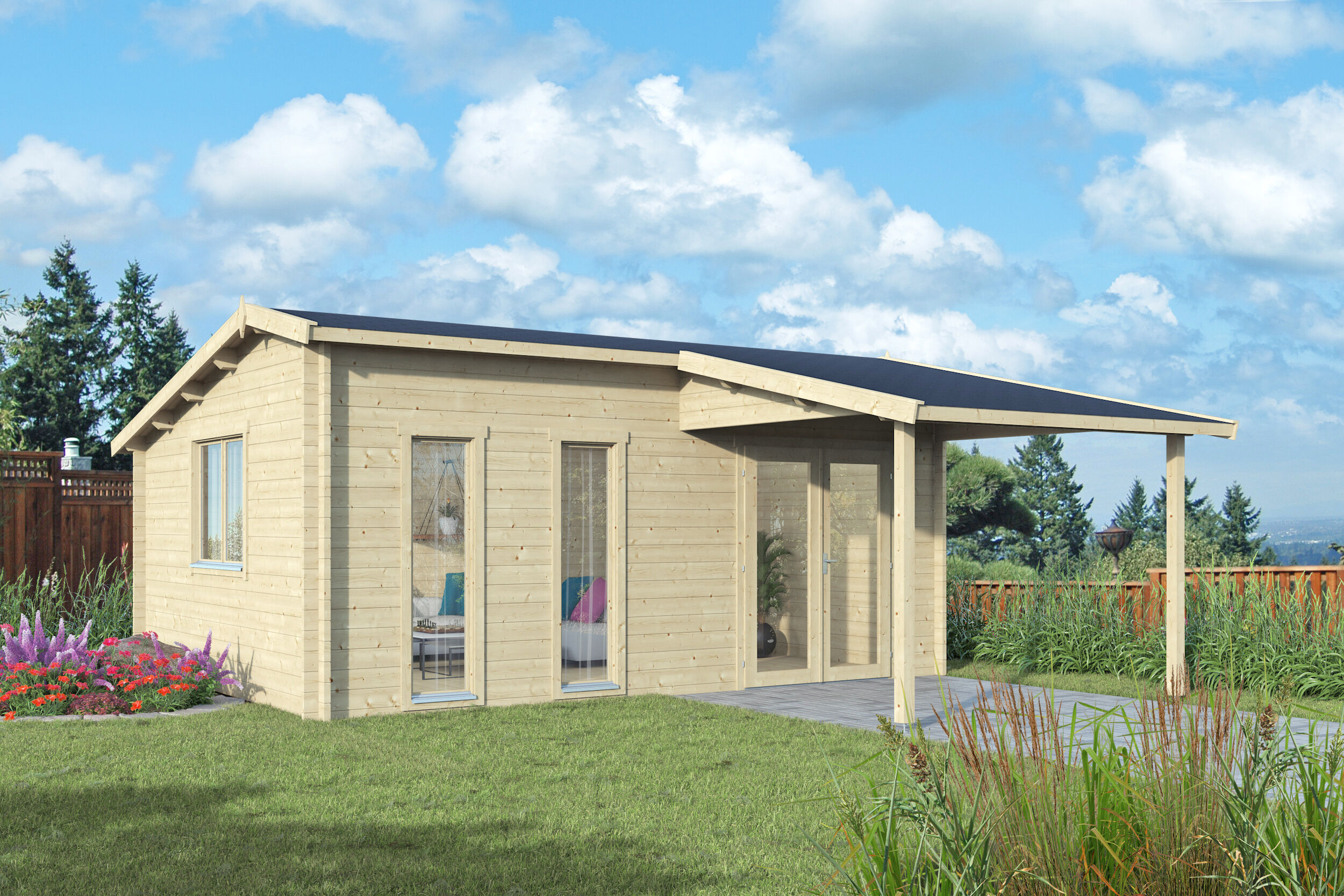 26% Rabatt ! Fjordholz Gartenhaus Modell Ramon 44