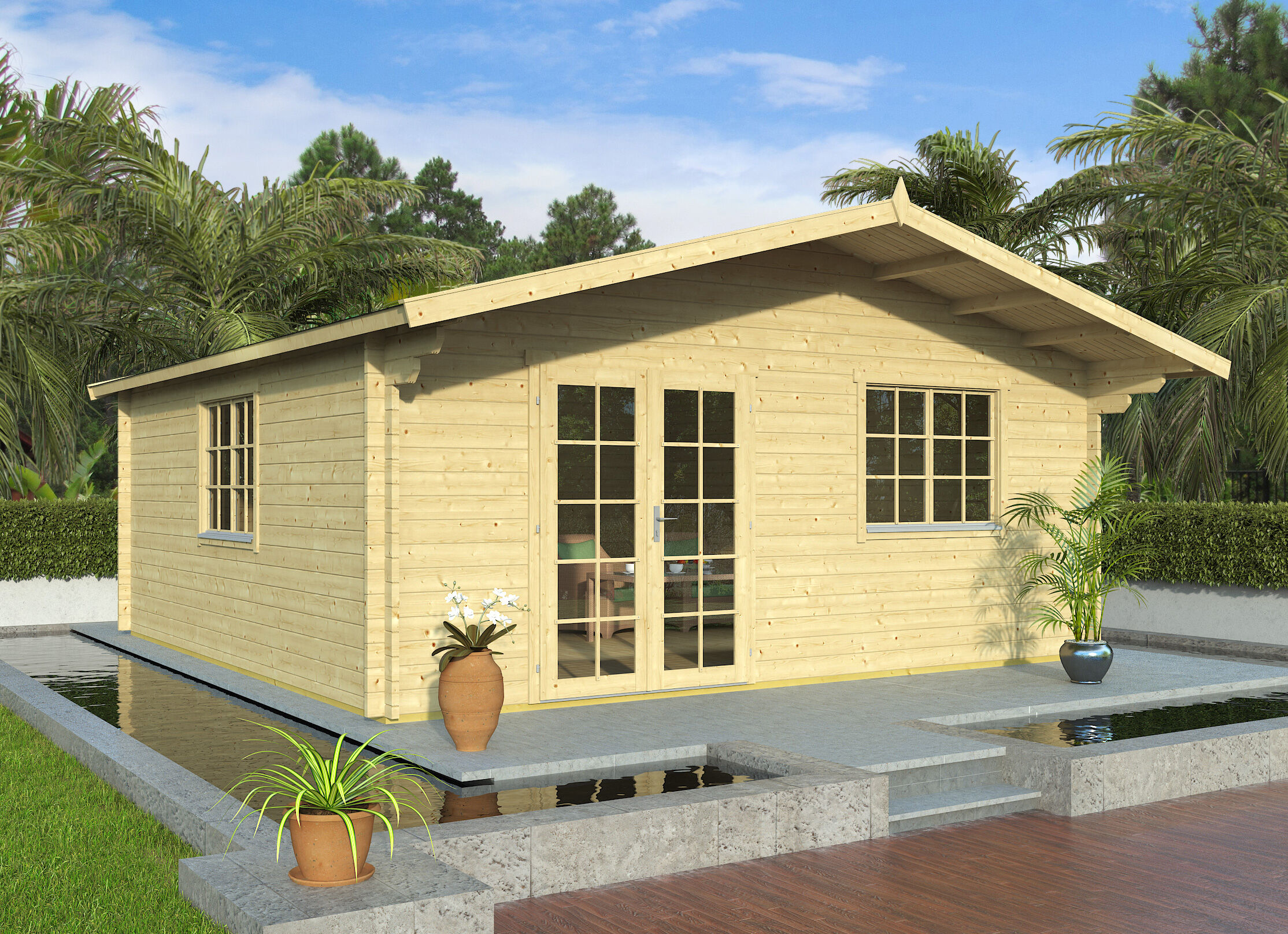 26% Rabatt ! Fjordholz Gartenhaus Modell Rocky 44