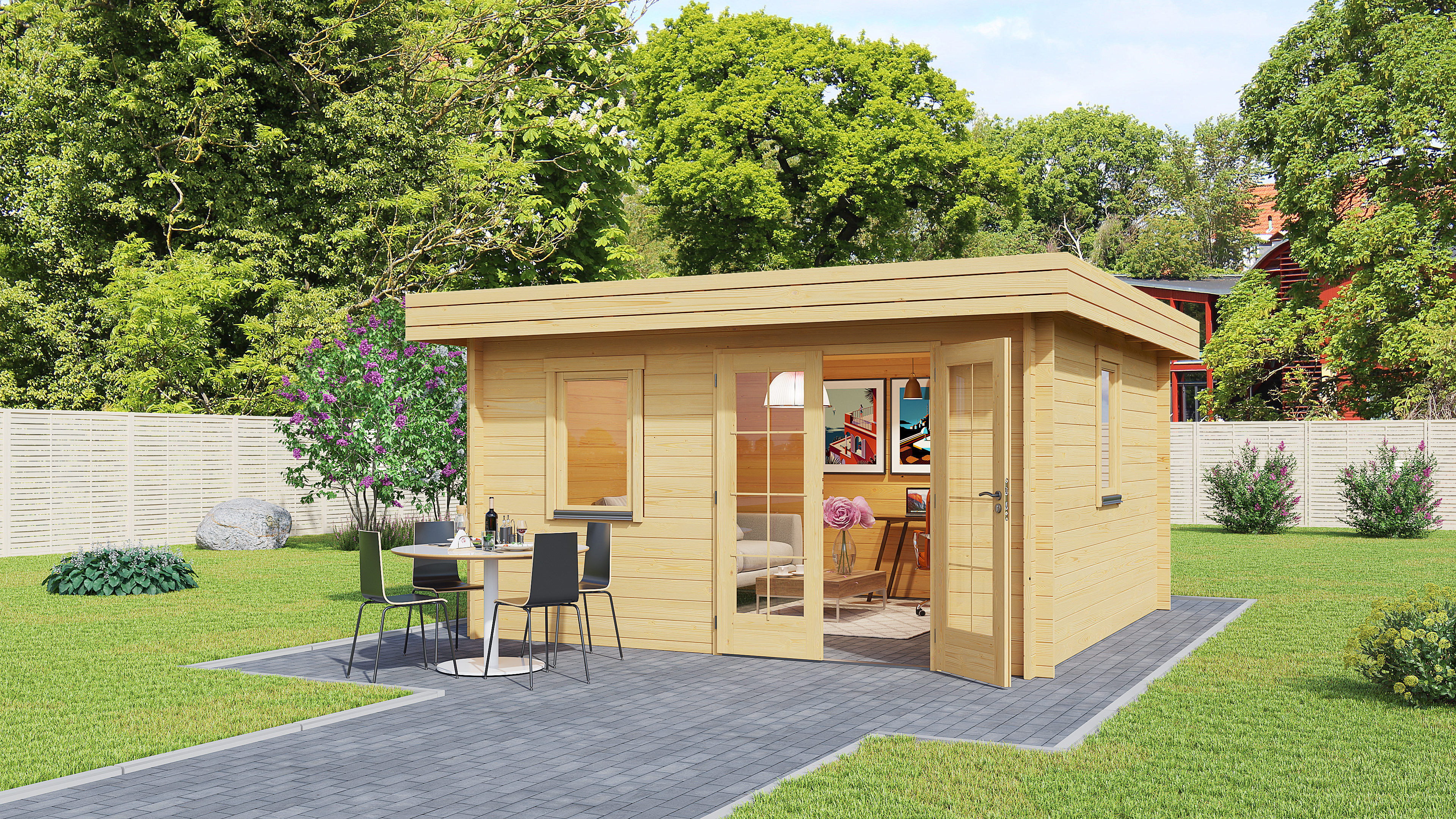 26% Rabatt ! Fjordholz Gartenhaus Modell Mario 44