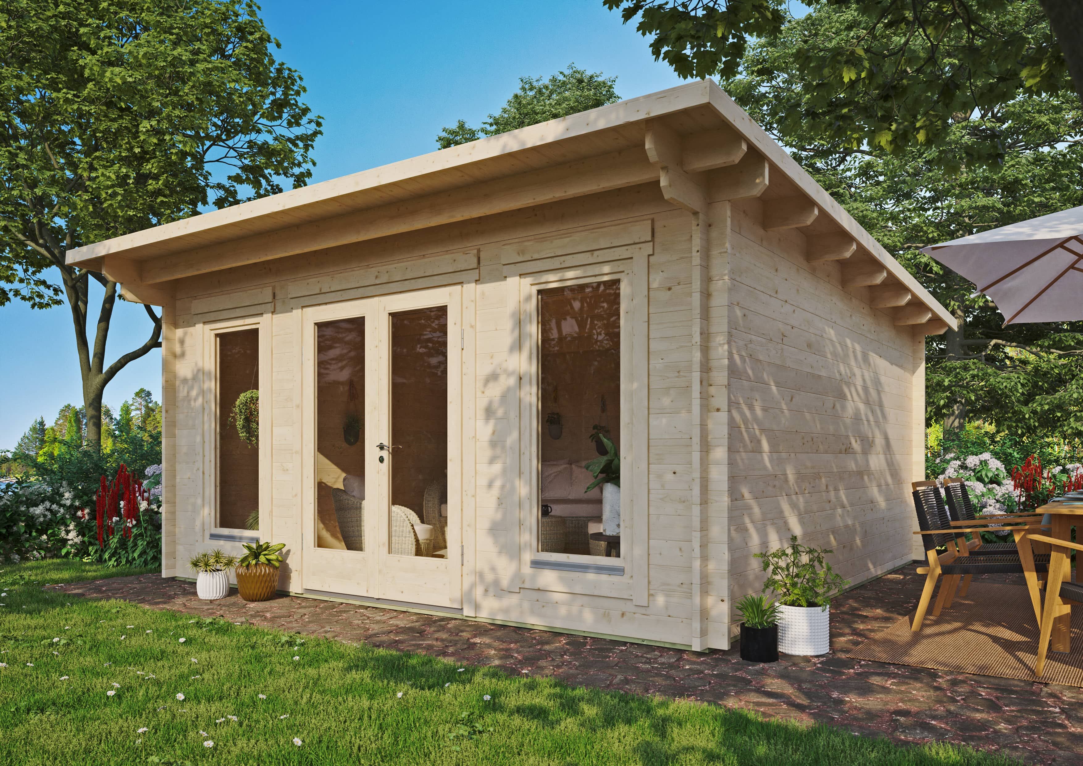 26% Rabatt ! Fjordholz Gartenhaus Modell Jacob 44 F