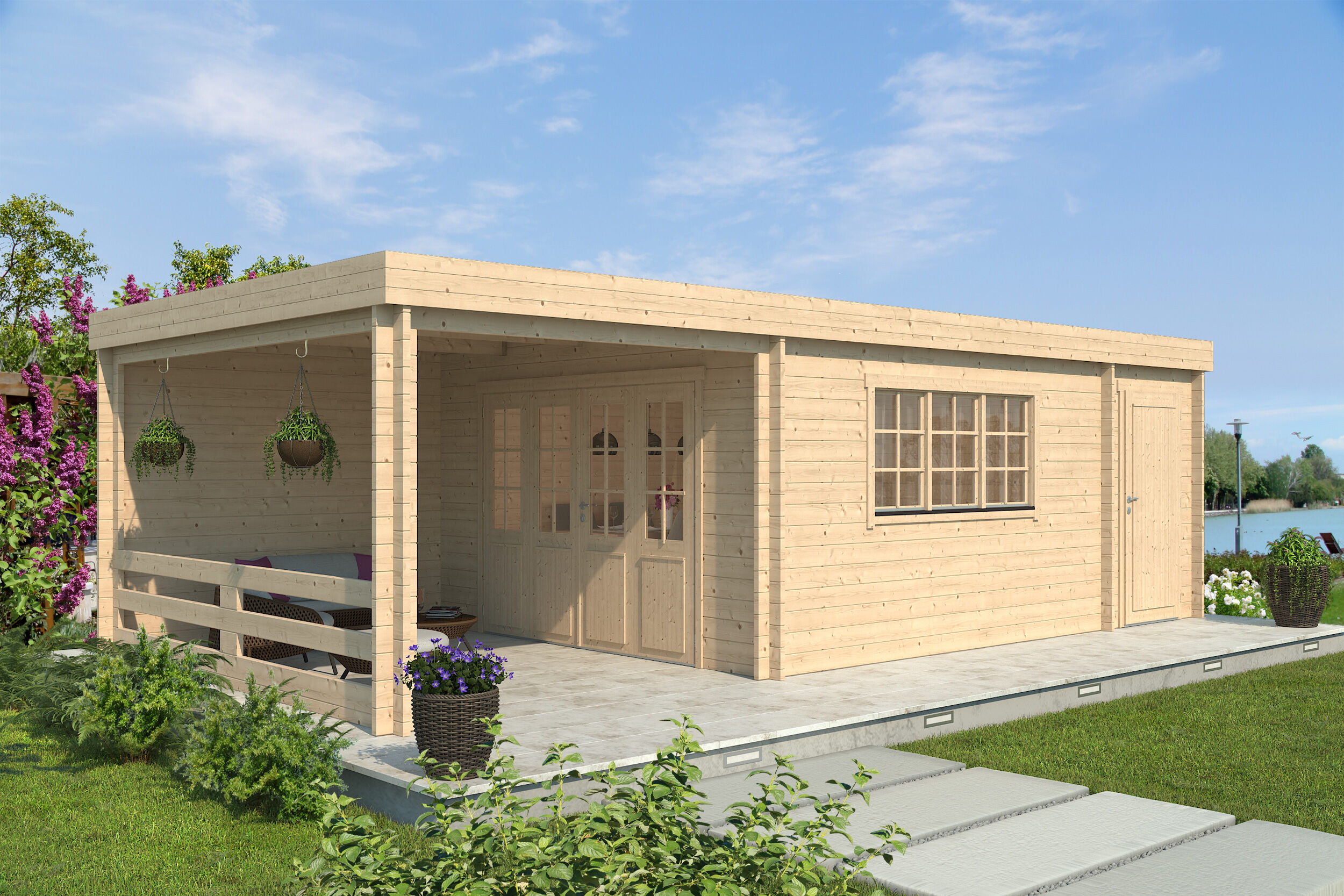 26% Rabatt ! Fjordholz Gartenhaus Modell Aksel 44