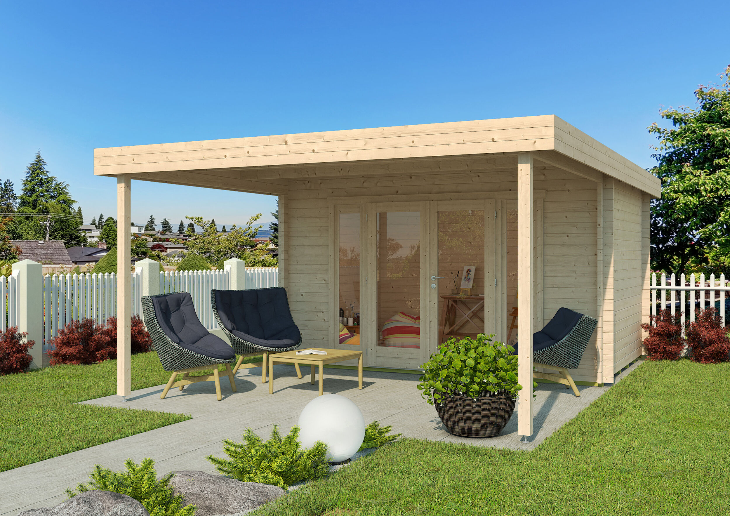 26% Rabatt ! Fjordholz Gartenhaus Modell Hakon 44