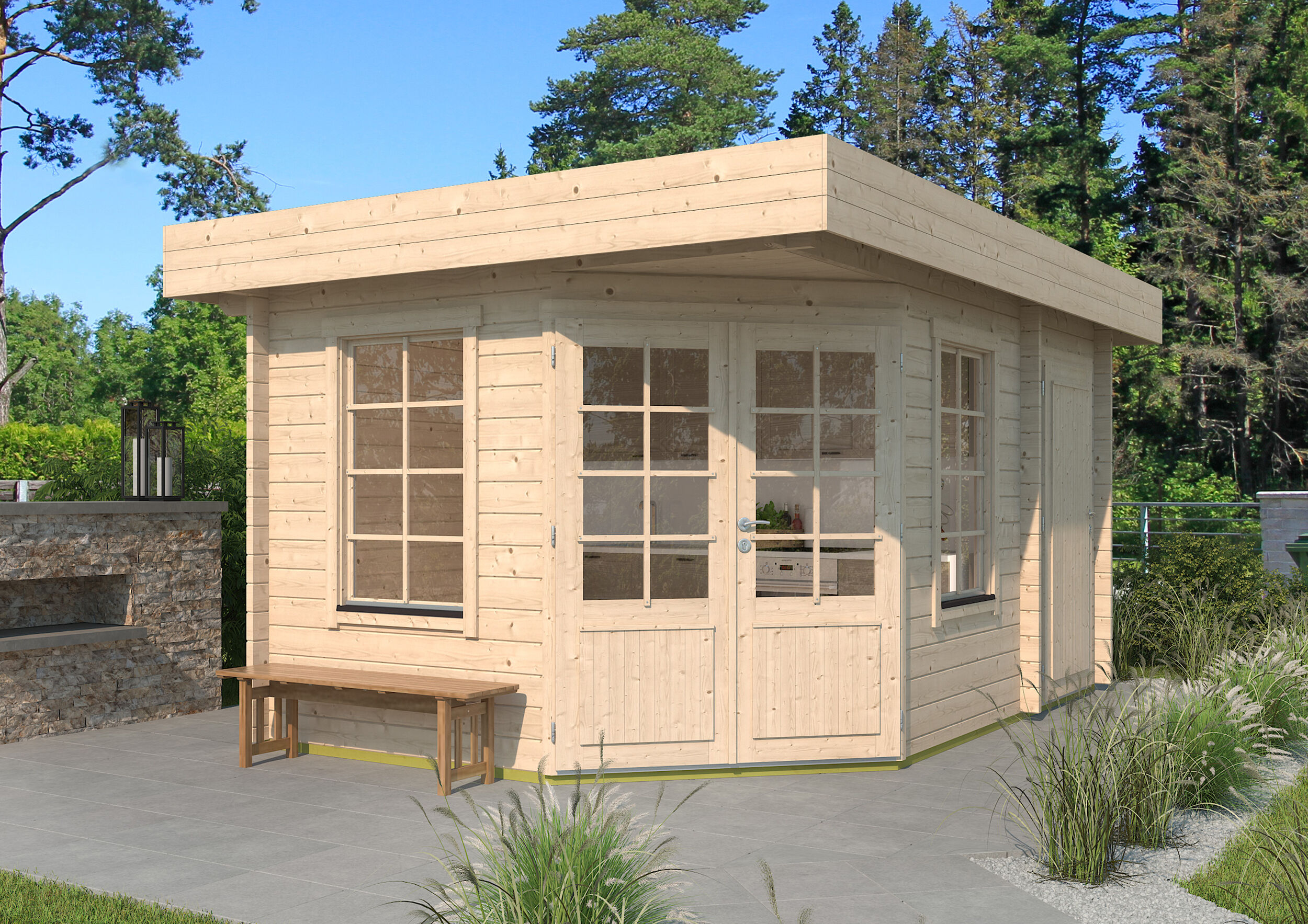 26% Rabatt ! Fjordholz Gartenhaus Modell Lena 44