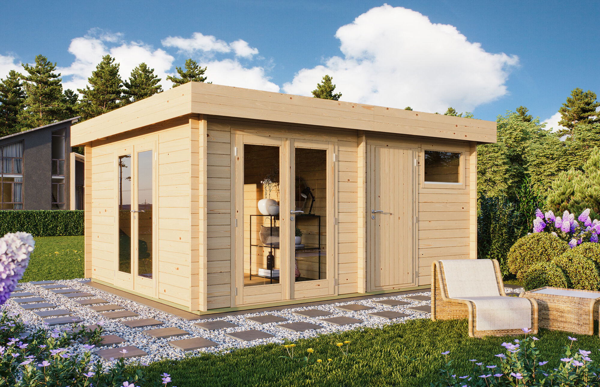 26% Rabatt ! Fjordholz Gartenhaus Modell Holm 44