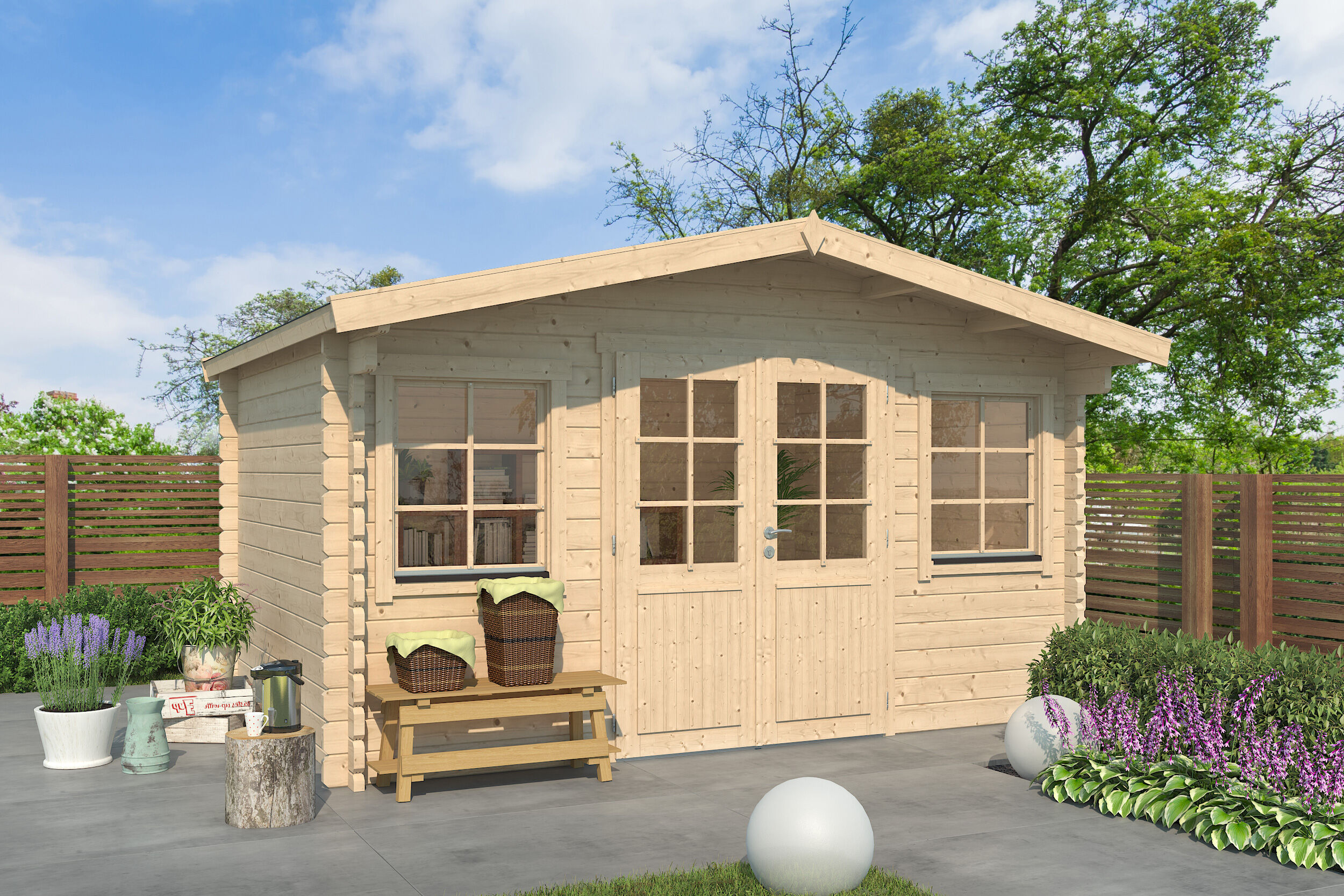 26% Rabatt ! Fjordholz Gartenhaus Modell Florian 44