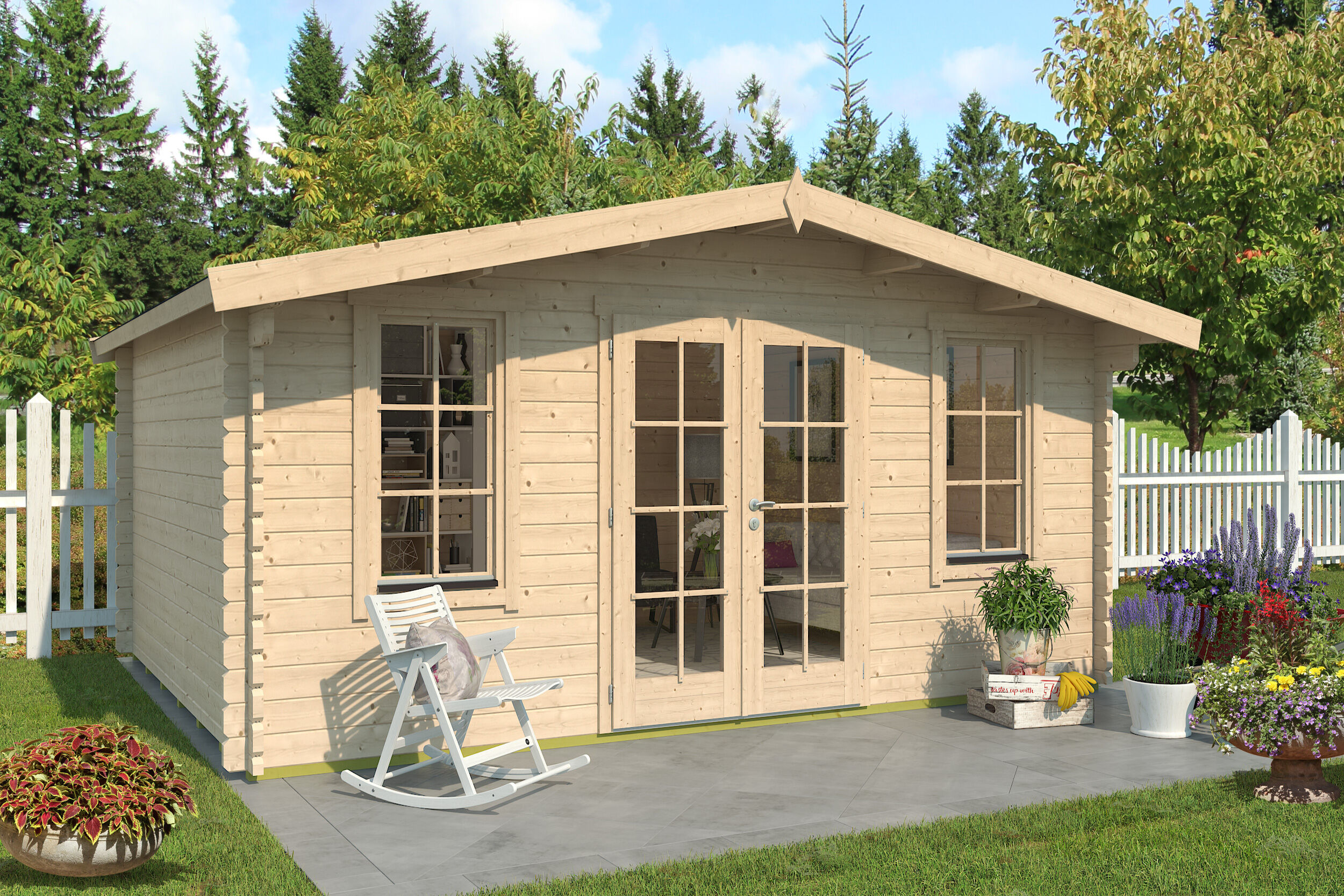 26% Rabatt ! Fjordholz Gartenhaus Modell Agnes 44