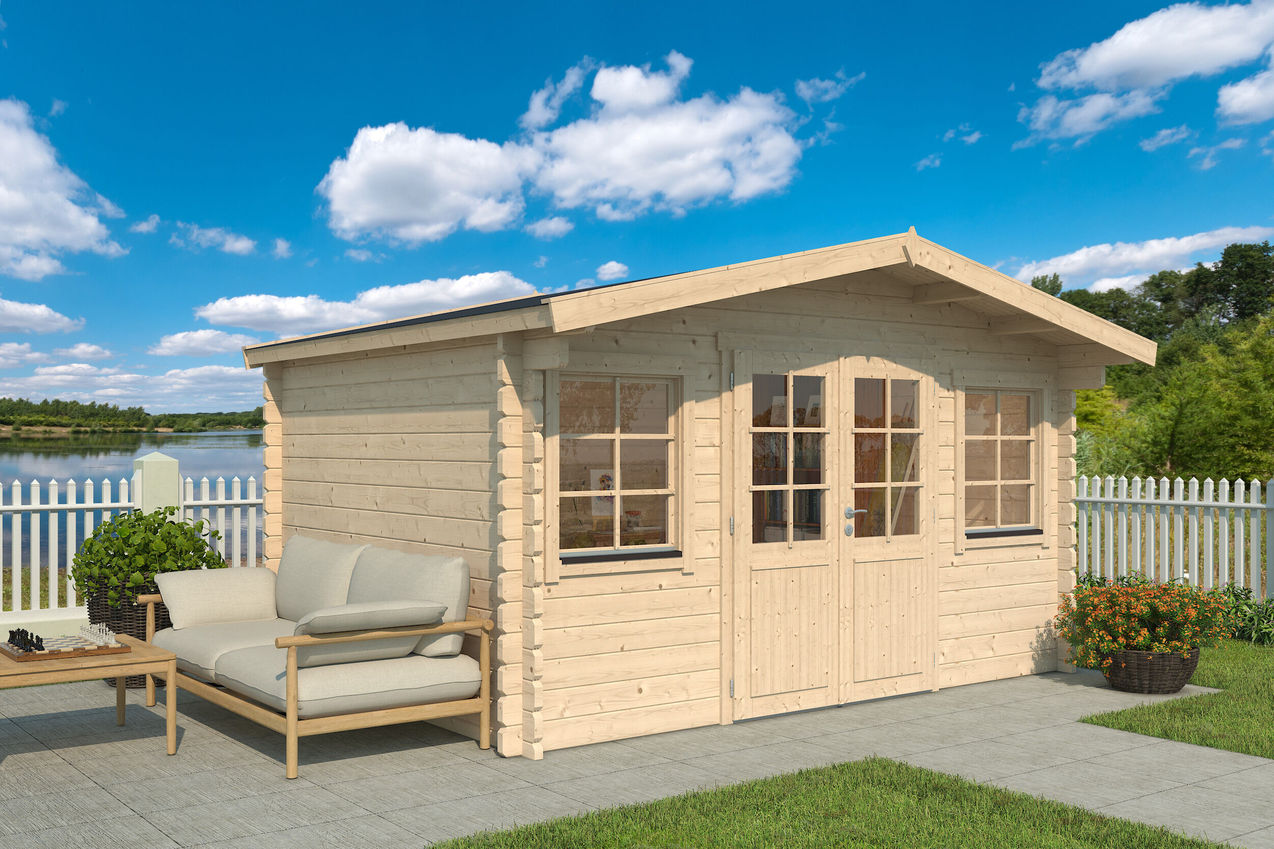 26% Rabatt ! Fjordholz Gartenhaus Modell Sören 44