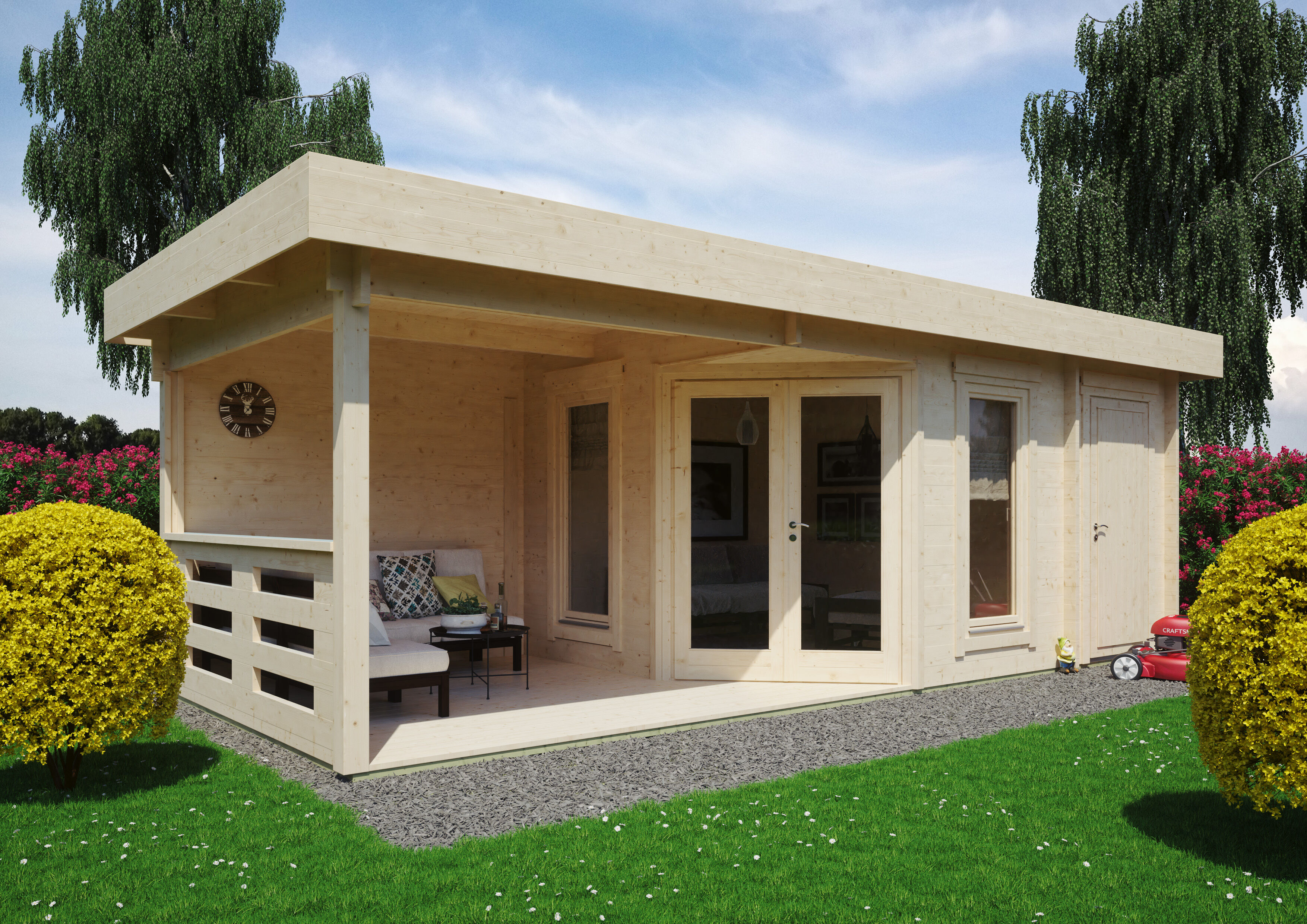 26% Rabatt ! Fjordholz Gartenhaus Modell Nora 44 E Modern