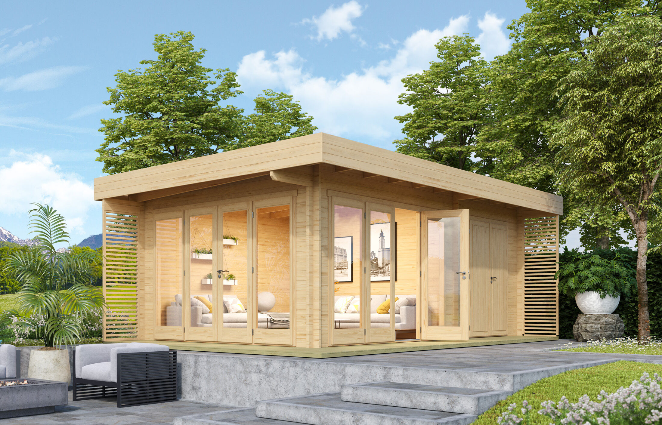 26% Rabatt ! Fjordholz Gartenlounge Modell Konrad 44