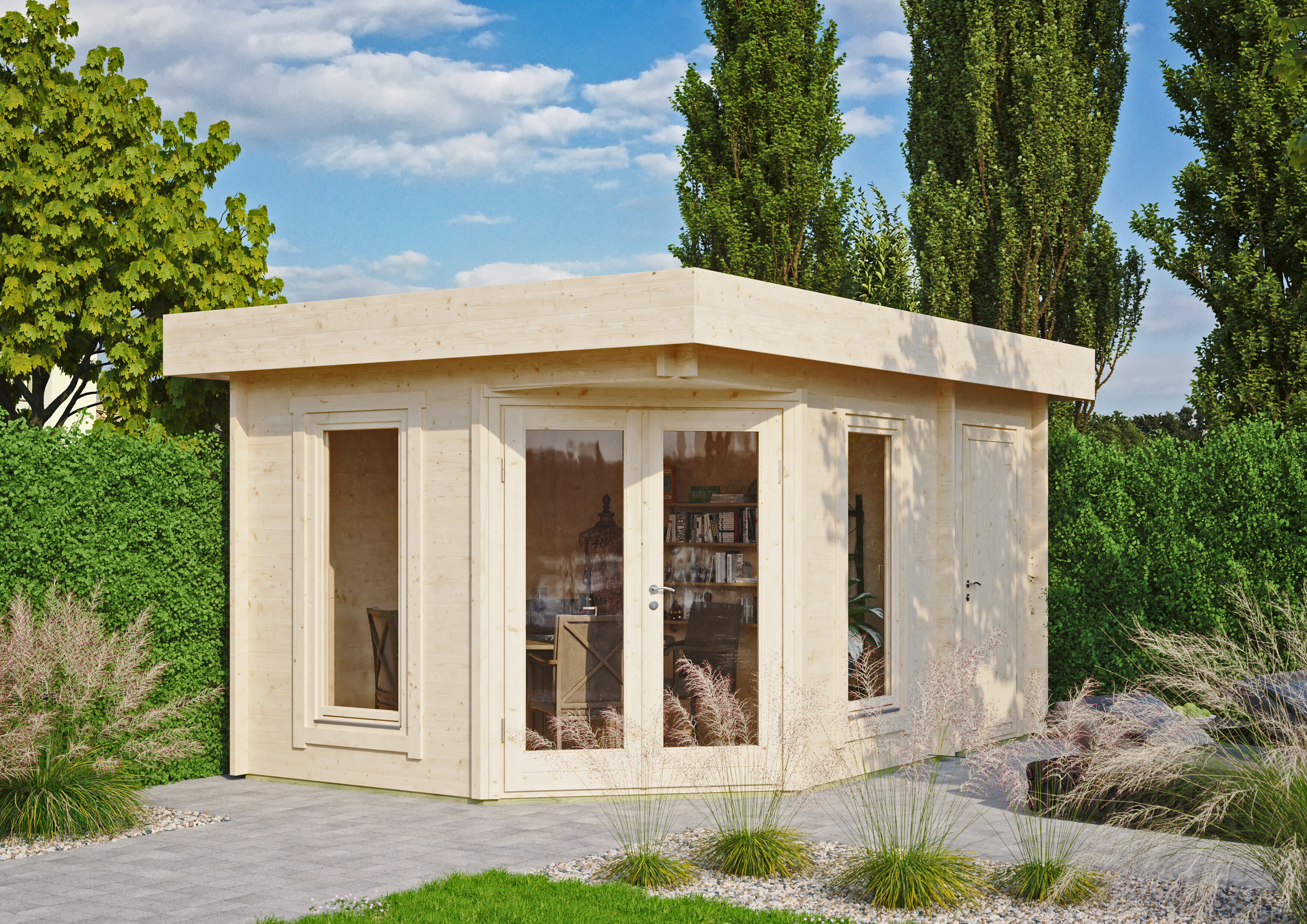 26% Rabatt ! Fjordholz Gartenhaus Modell Nora 44 C Modern