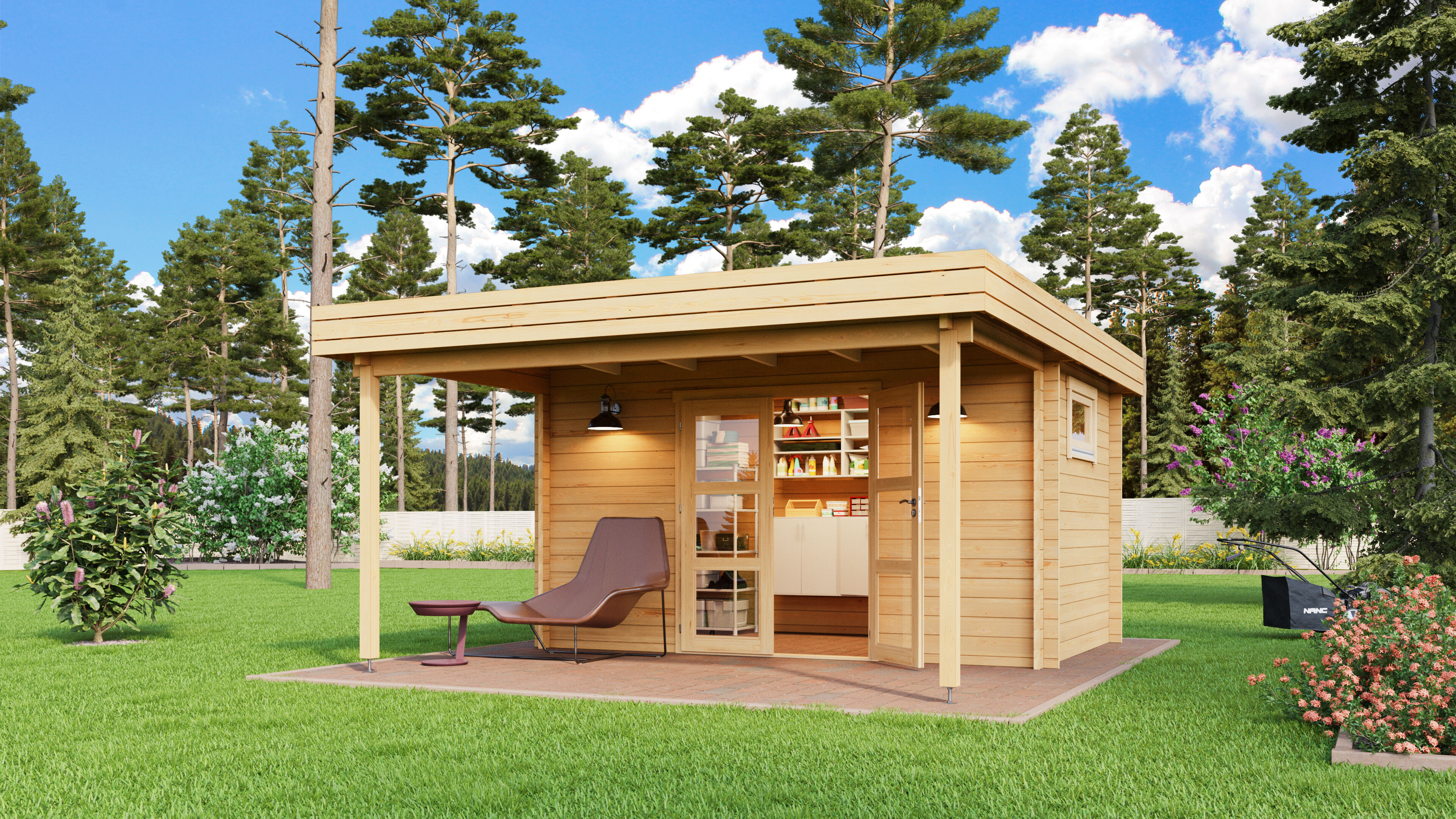 26% Rabatt ! Fjordholz Gartenhaus Modell Rike 44