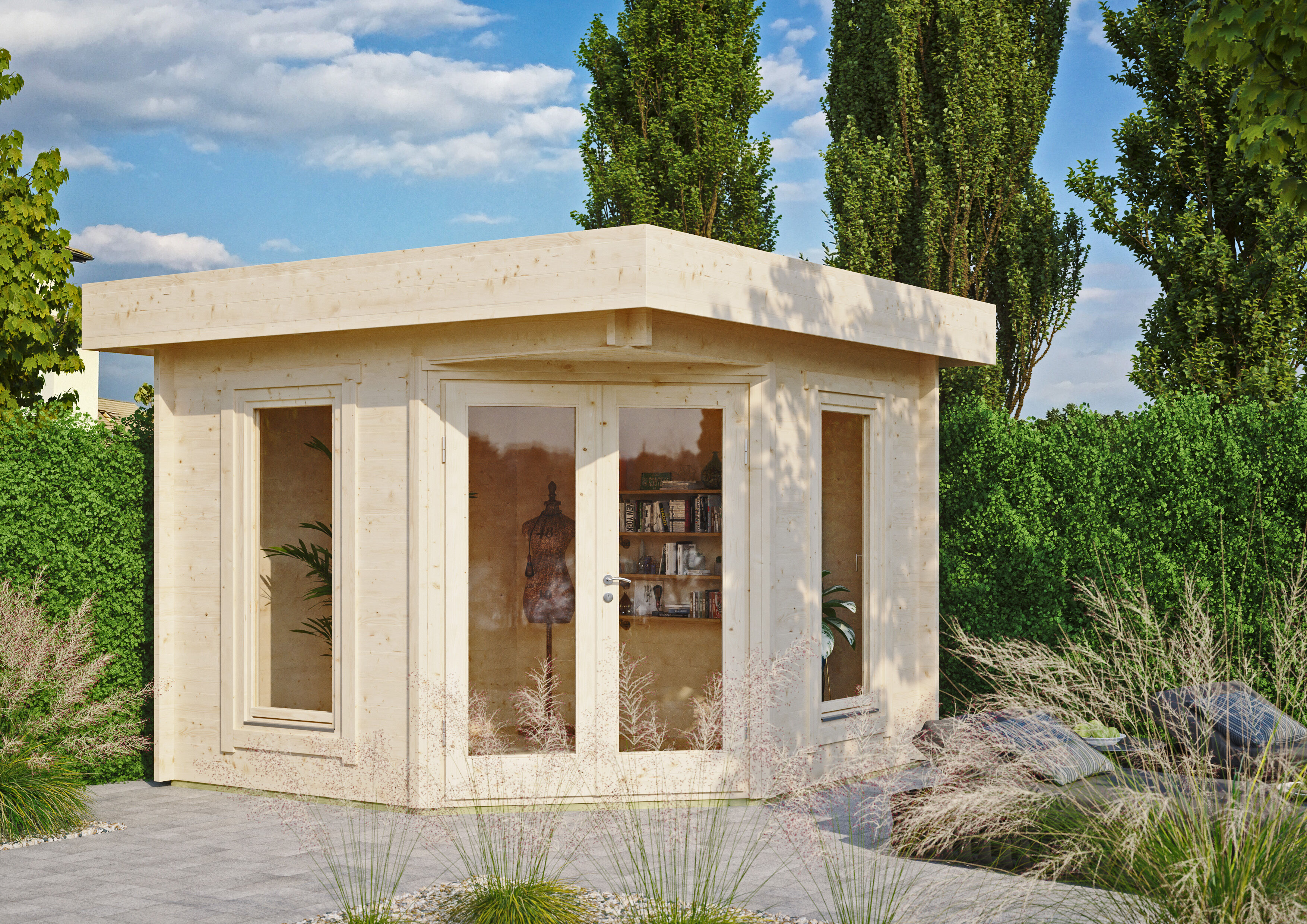 26% Rabatt ! Fjordholz Gartenhaus Modell Nora 44 A Modern