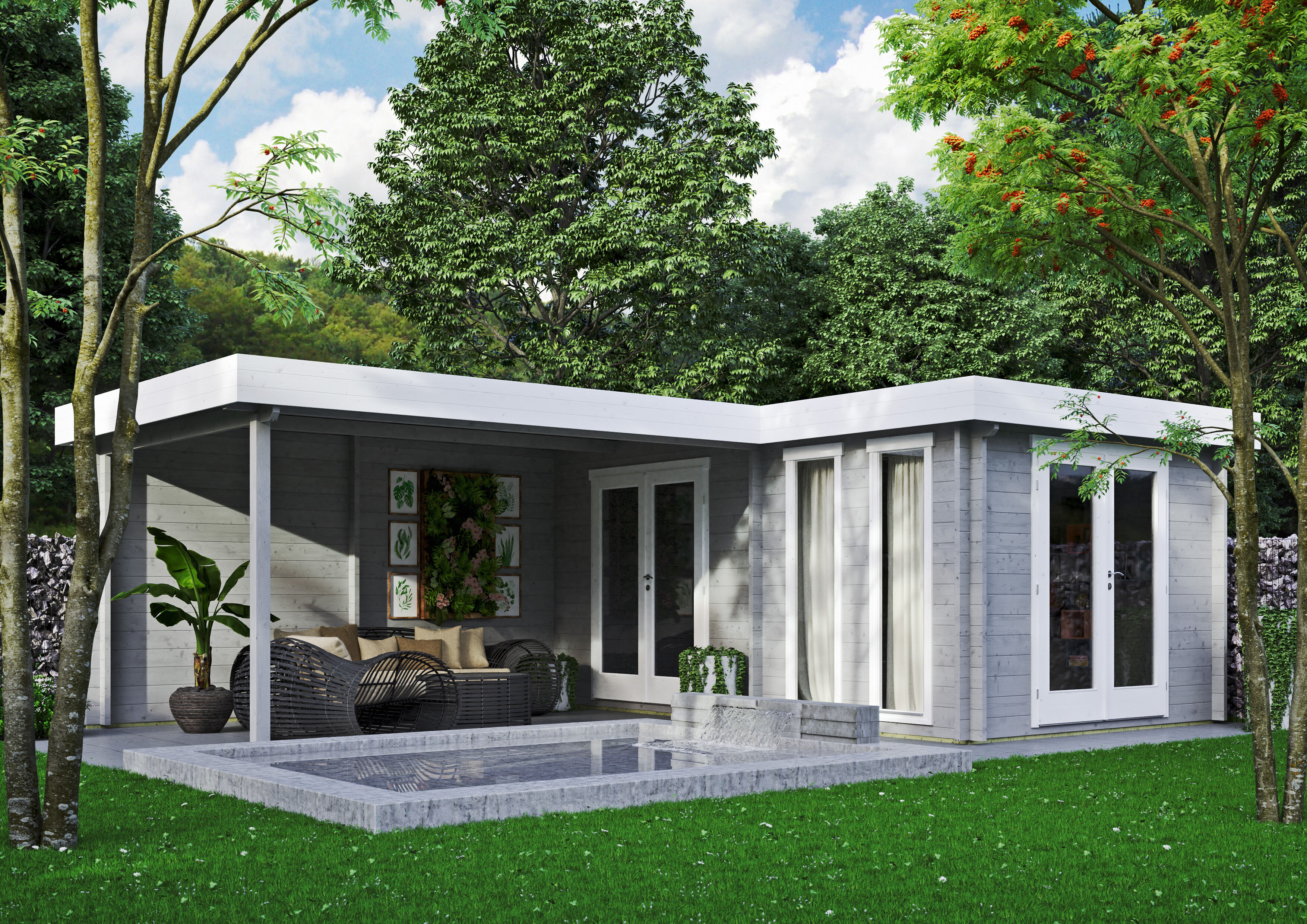 26% Rabatt ! Fjordholz Gartenhaus Modell Luisa 44