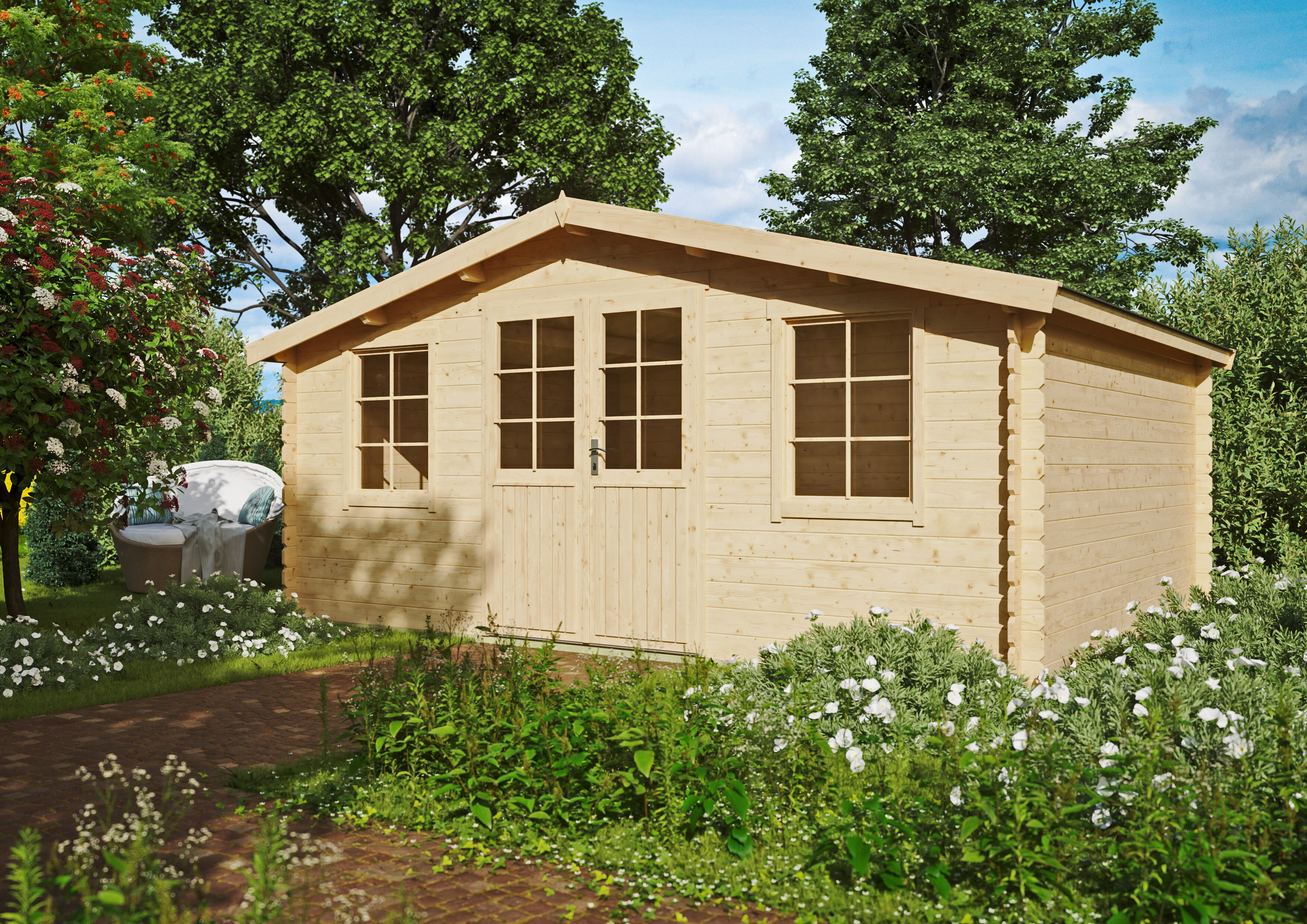 26% Rabatt ! Fjordholz Gartenhaus Modell Ria 28