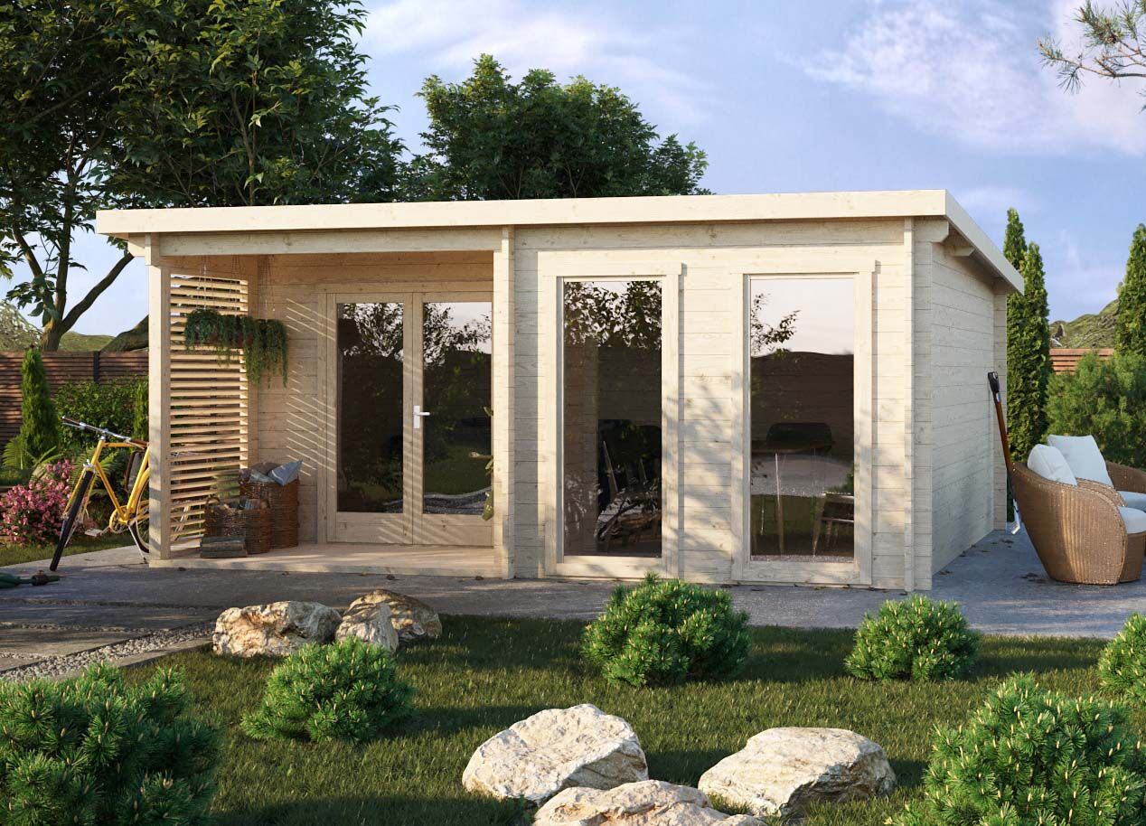 26% Rabatt ! Fjordholz Gartenhaus Modell Alba 44