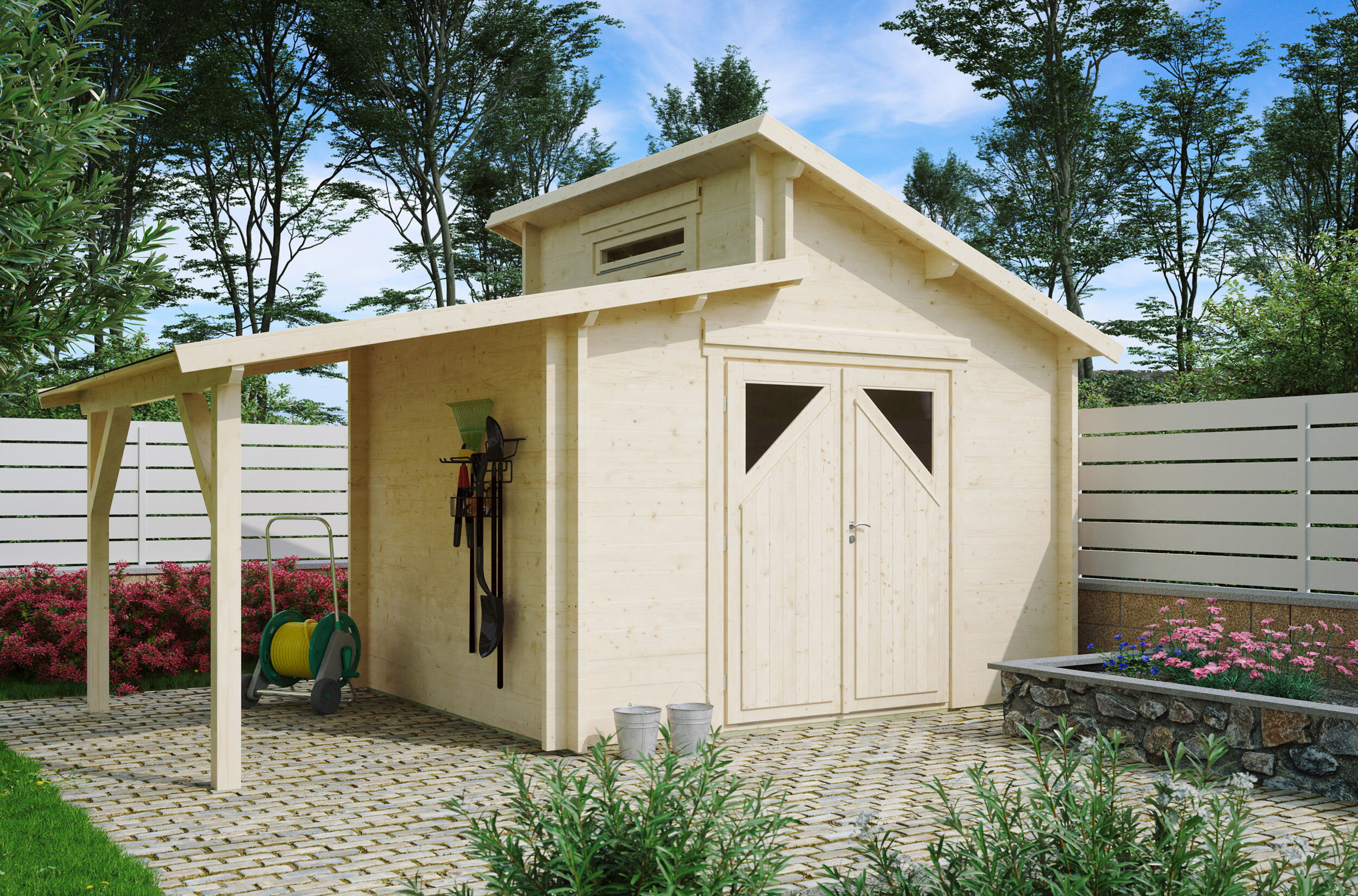 26% Rabatt ! Fjordholz Gartenhaus Modell Varianta 44 C +SD