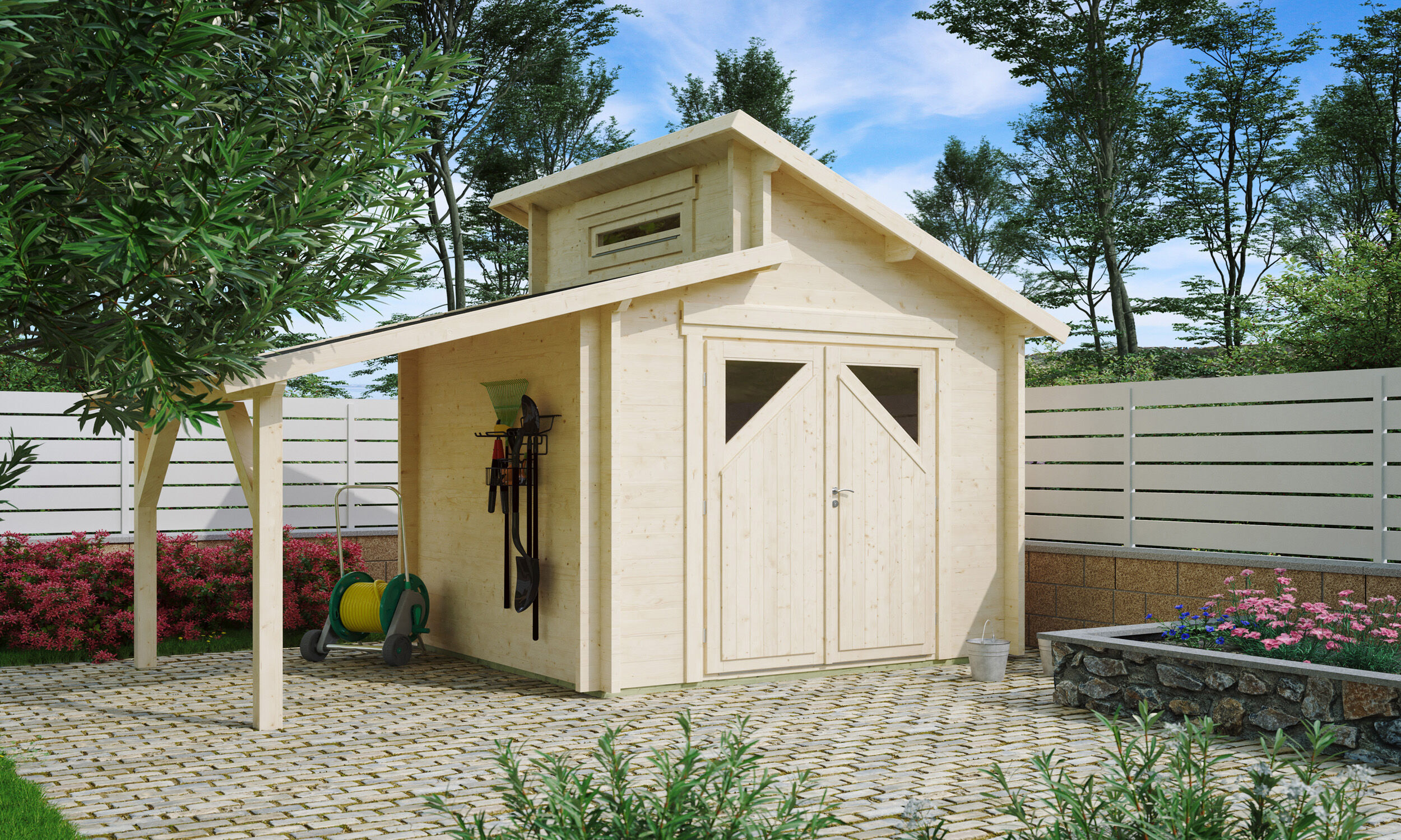 26% Rabatt ! Fjordholz Gartenhaus Modell Varianta 44 A +SD