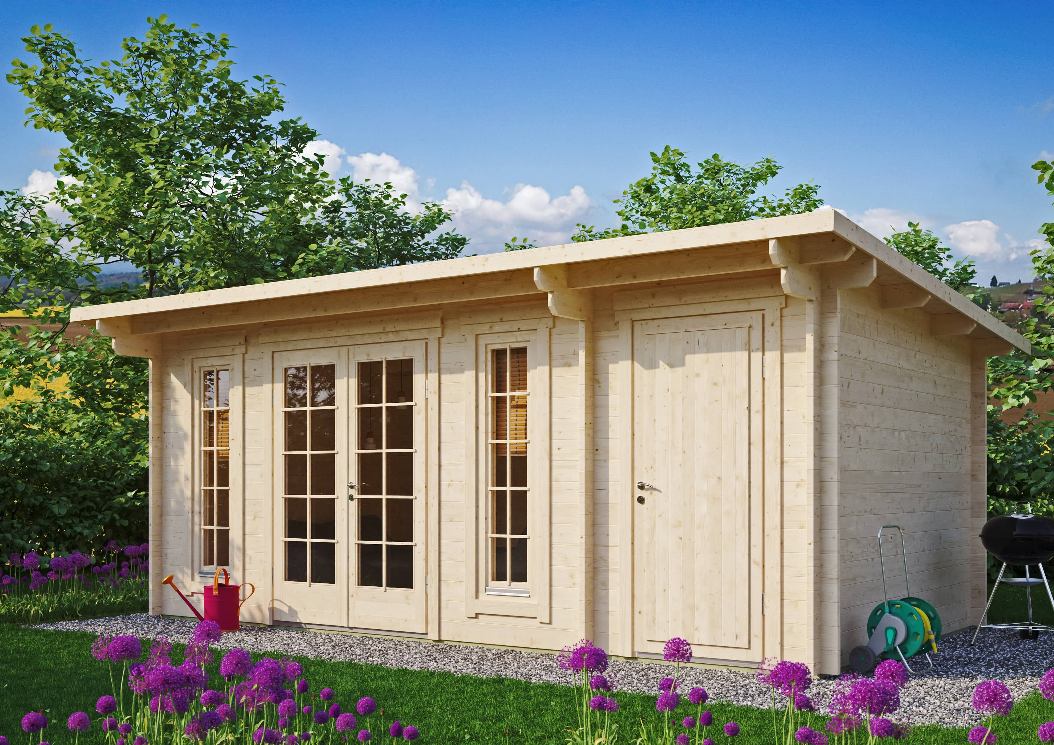 26% Rabatt ! Fjordholz Gartenhaus Modell Jacob 44 B mit Abstell