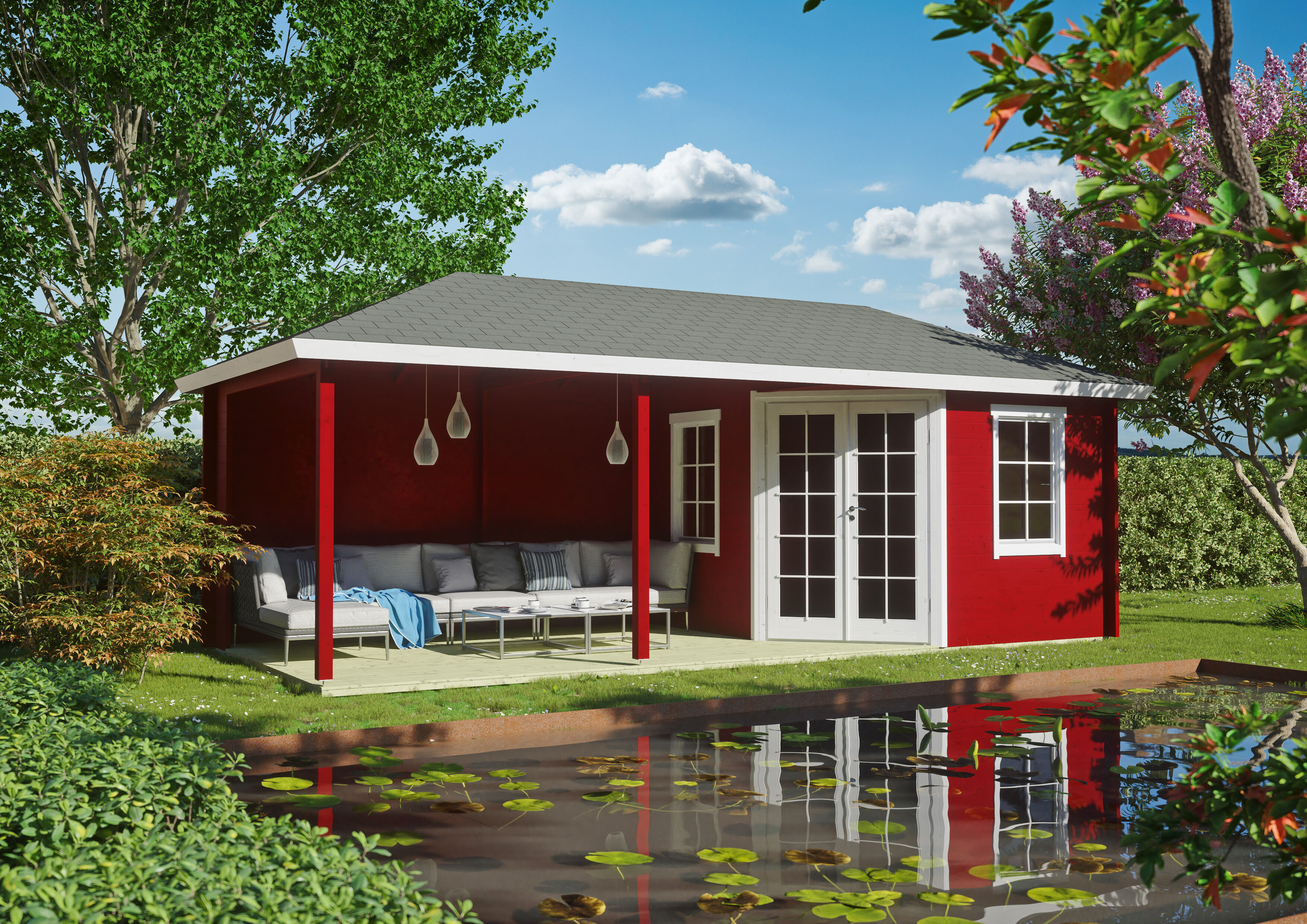 26% Rabatt ! Fjordholz Gartenhaus Modell Kiano 44 E