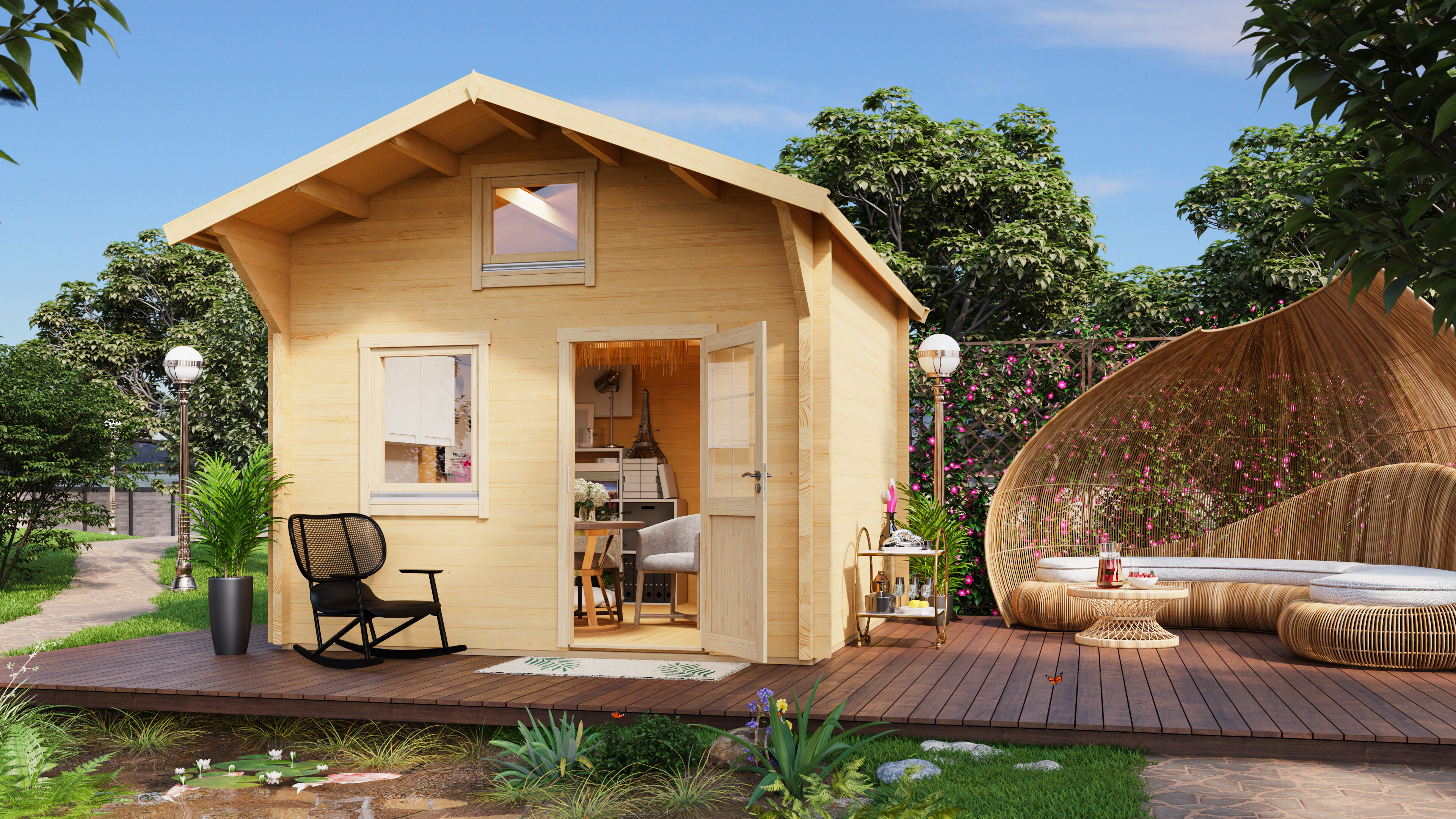 26% Rabatt ! Fjordholz Satteldach Gartenhaus Modell Sönke 70 B