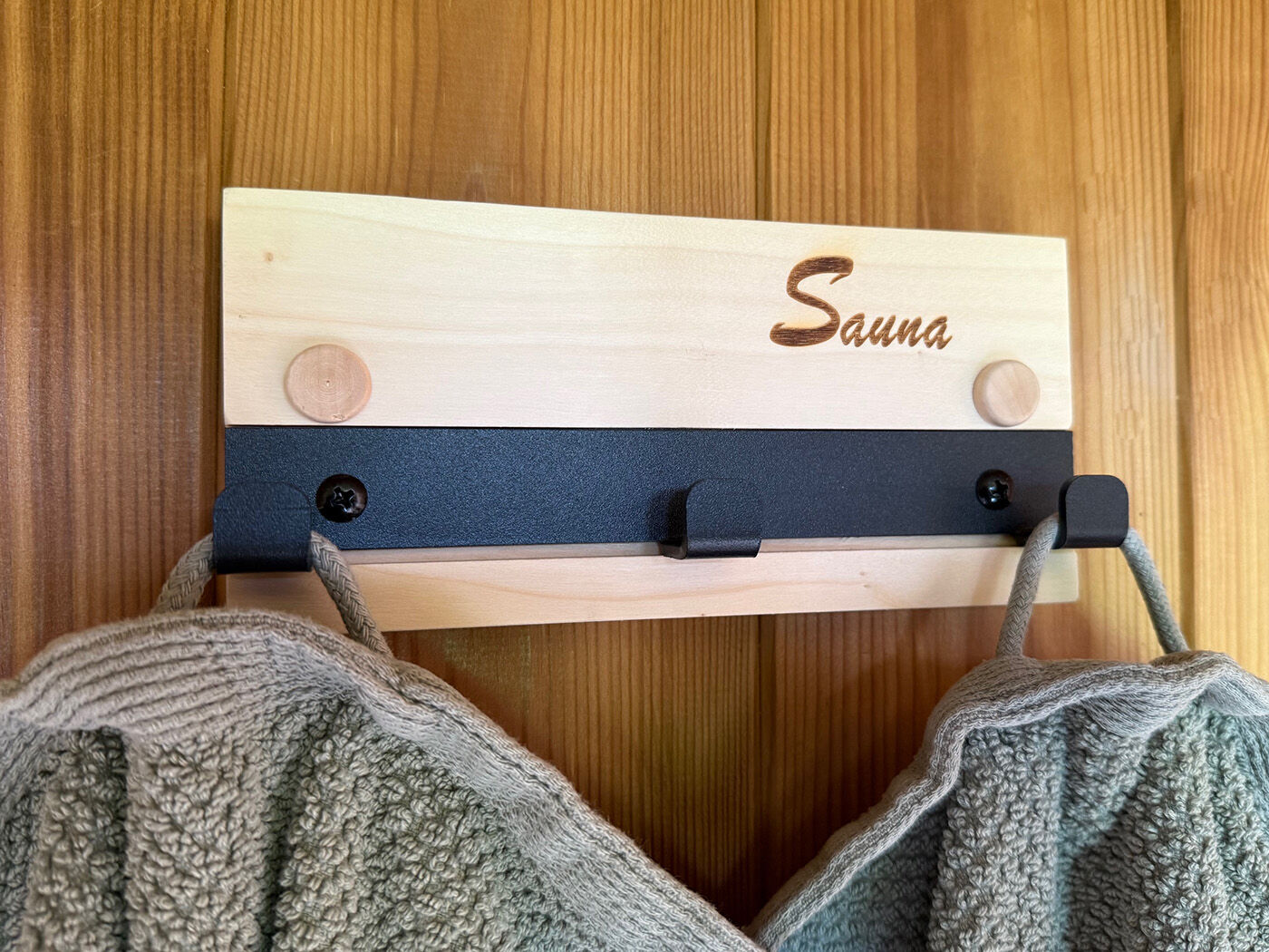 34% Rabatt ! Fjordholz Sauna Garderobenbrett mit Haken