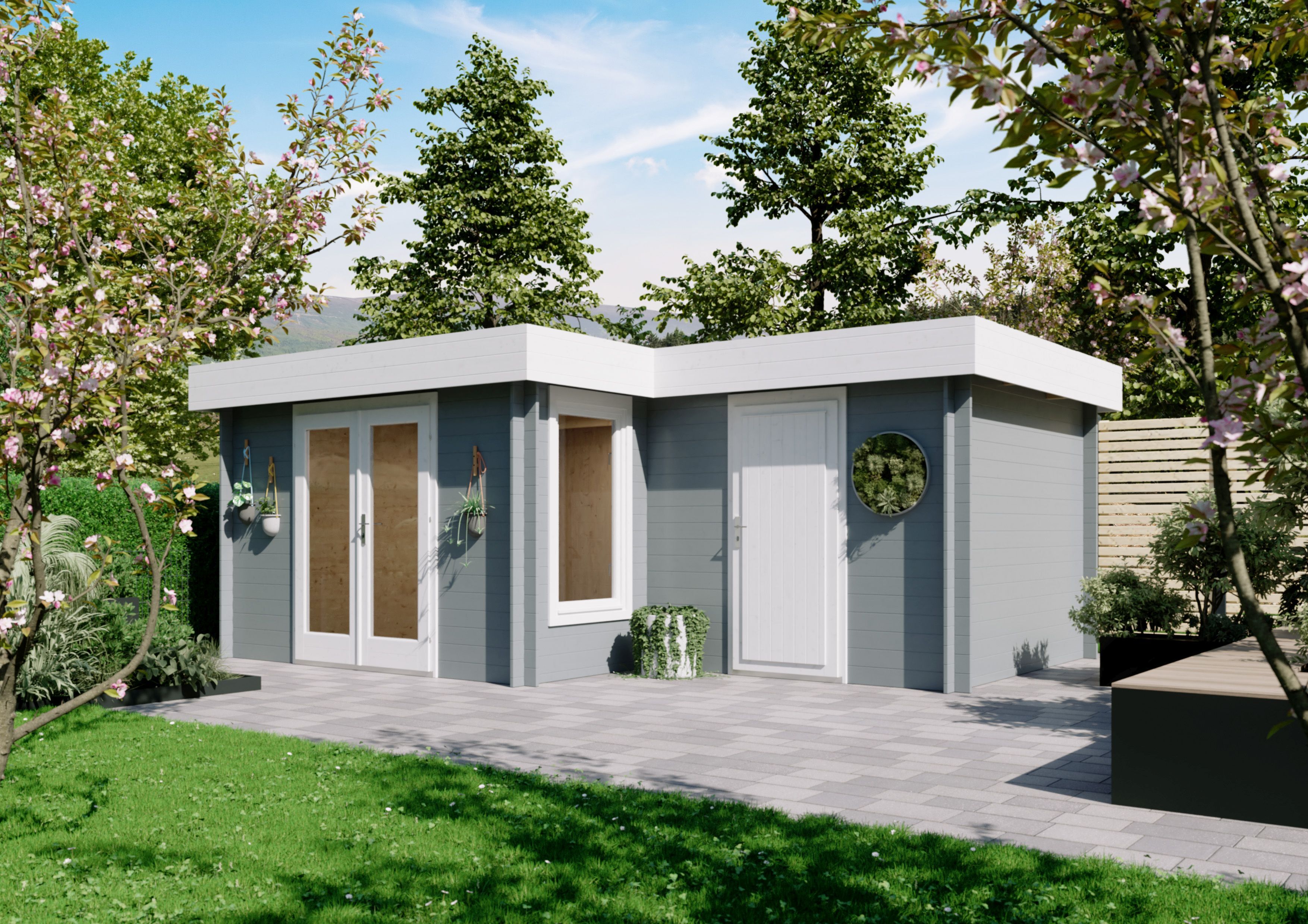 26% Rabatt ! Fjordholz Flachdach Gartenhaus Modell Tobi 28 B