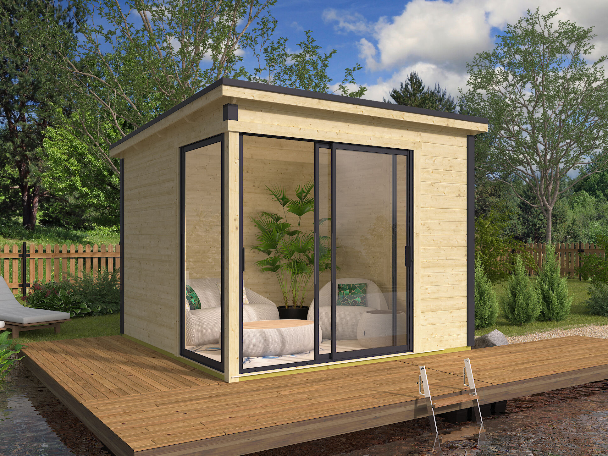 26% Rabatt ! Fjordholz Gartenhaus Modell Amrum-1